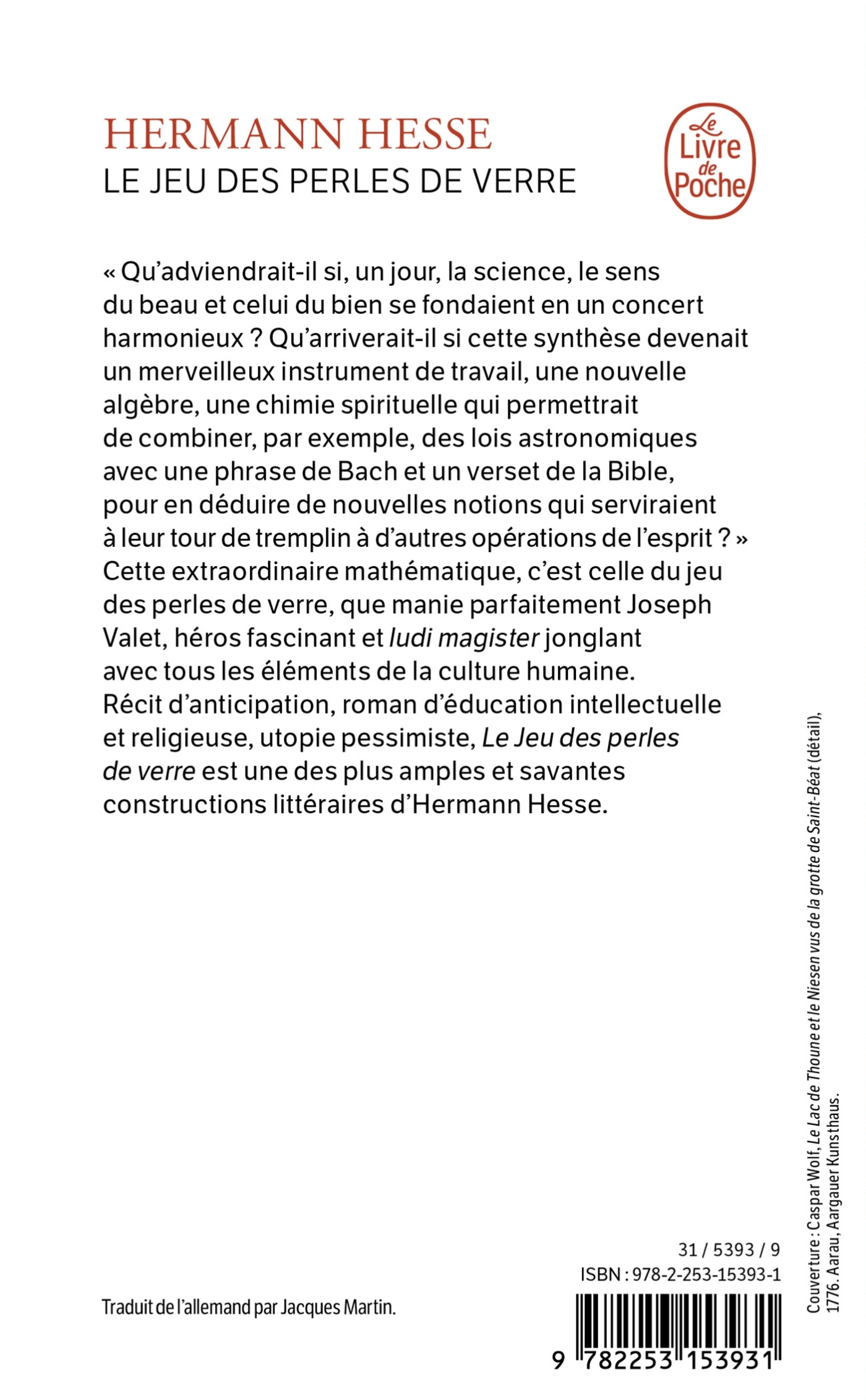 Le Jeu des perles de verre - Hermann Hesse - LGF