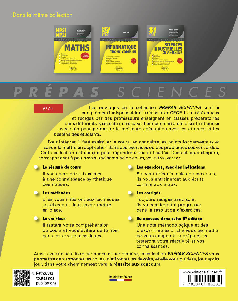 Physique-Chimie MPSI - Thierry Finot, Bertrand Hauchecorne, Elsa Choubert, Sébastien Fayolle, David Legrand, Vincent Parmentier, Nicolas Tancrez - ELLIPSES