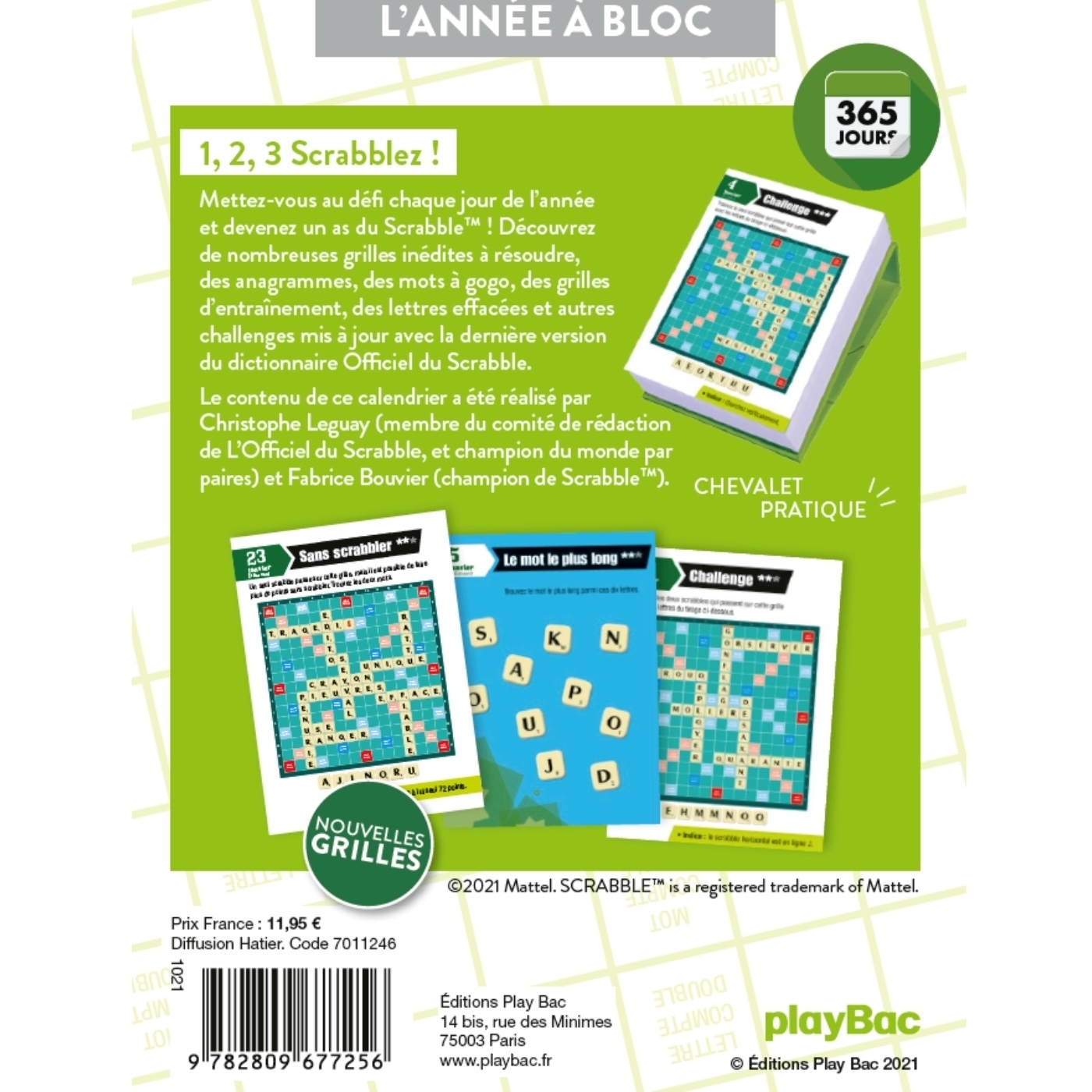 Calendrier Scrabble en 365 jours - L'Année à Bloc -   - PLAY BAC
