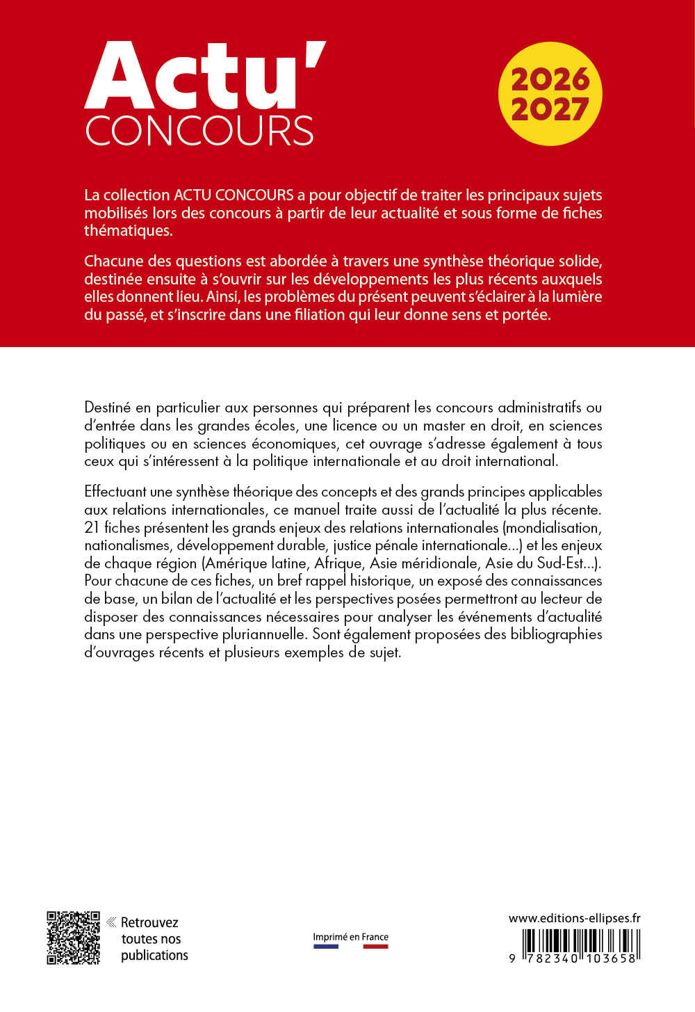 Relations internationales - Bénédicte Beauchesne, Julien Sorin - ELLIPSES