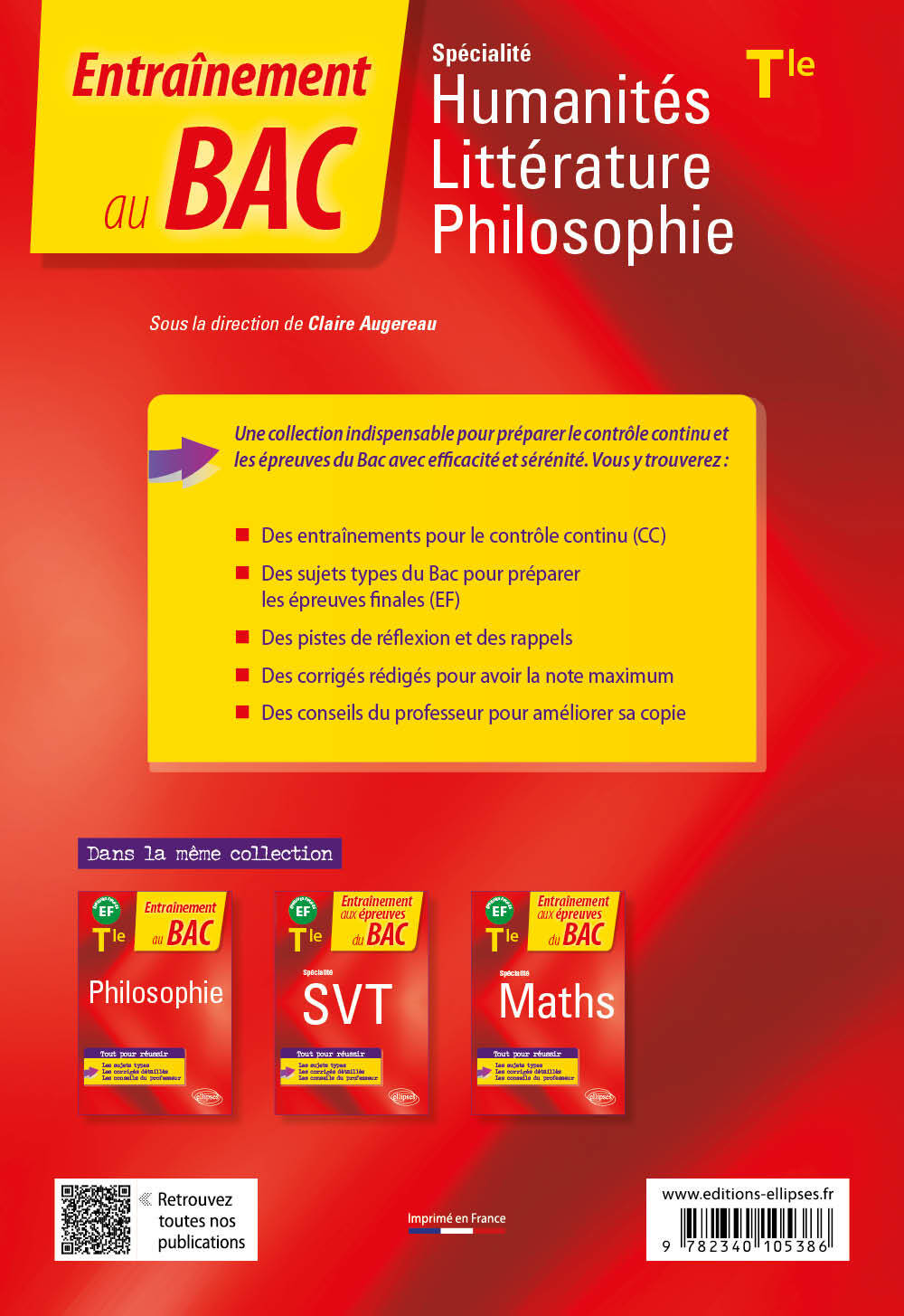 Spécialité Humanités, Littérature et Philosophie - Terminale - Claire Augereau - ELLIPSES