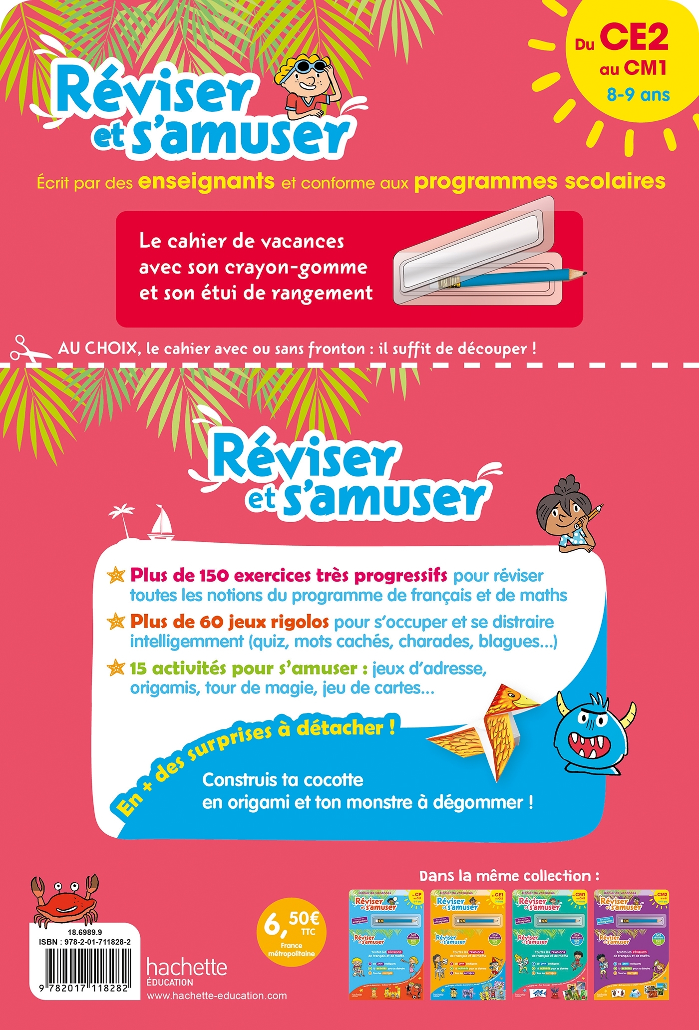 Réviser et s'amuser - Du CE2 au CM1 (8-9 ans) - Cahier de vacances 2025 - Daniel Berlion, Michele Lecreux, Pascal Guichard, Sandra Lebrun, Clémence Roux de Luze, Thierry Lebourg, Gilbert Falissard - HACHETTE EDUC