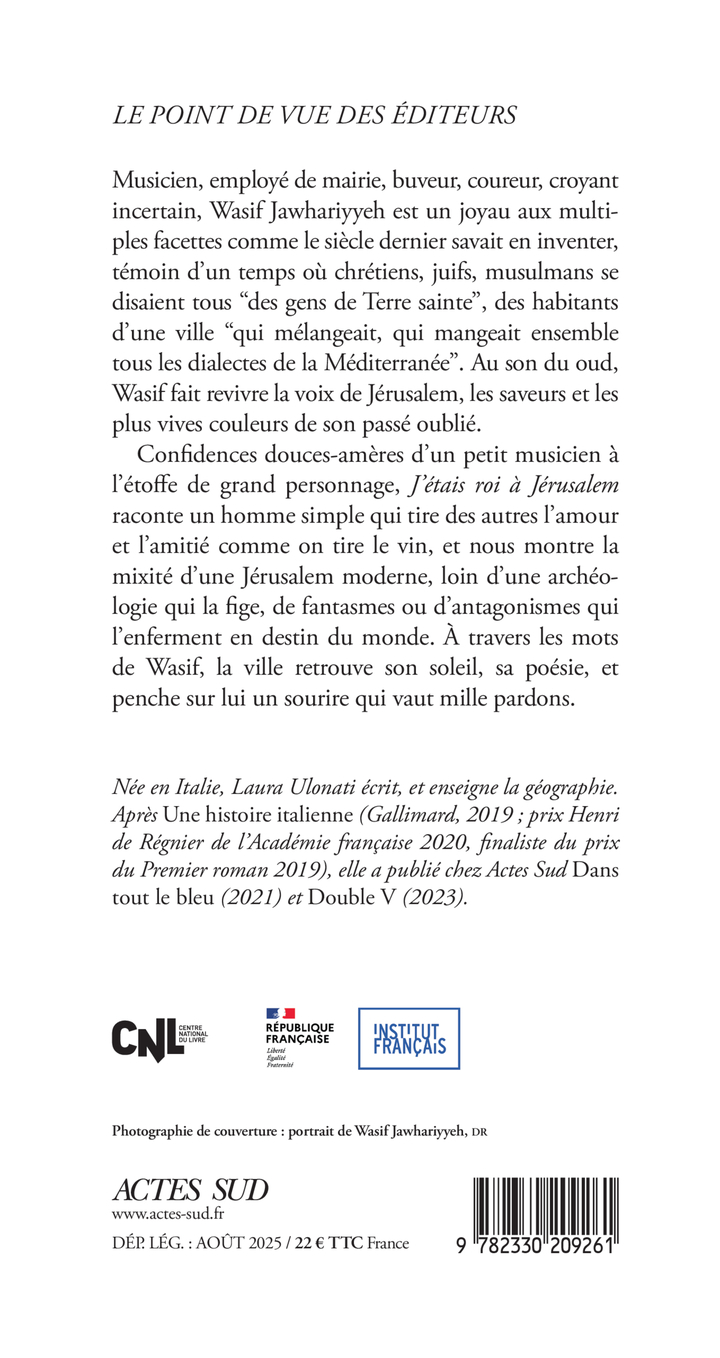 J'étais roi à Jérusalem - Laura Ulonati - ACTES SUD