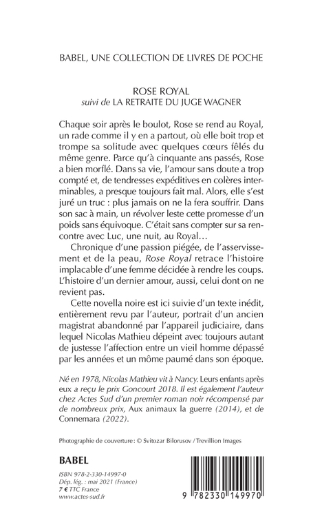 Rose Royal - Nicolas Mathieu - ACTES SUD