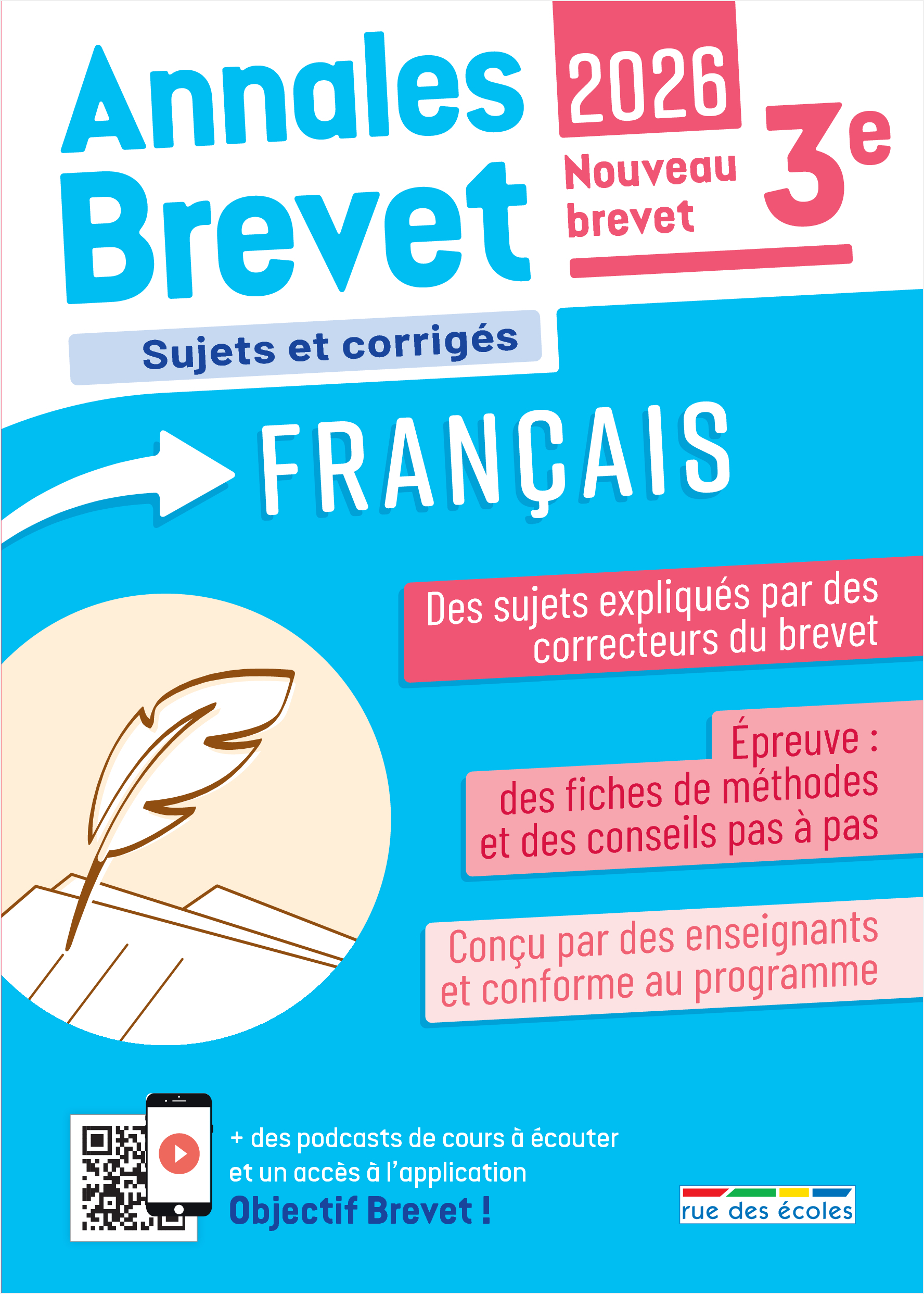 Annales Brevet - Français - 3e - 2026 -  Collectif - RUE DES ECOLES