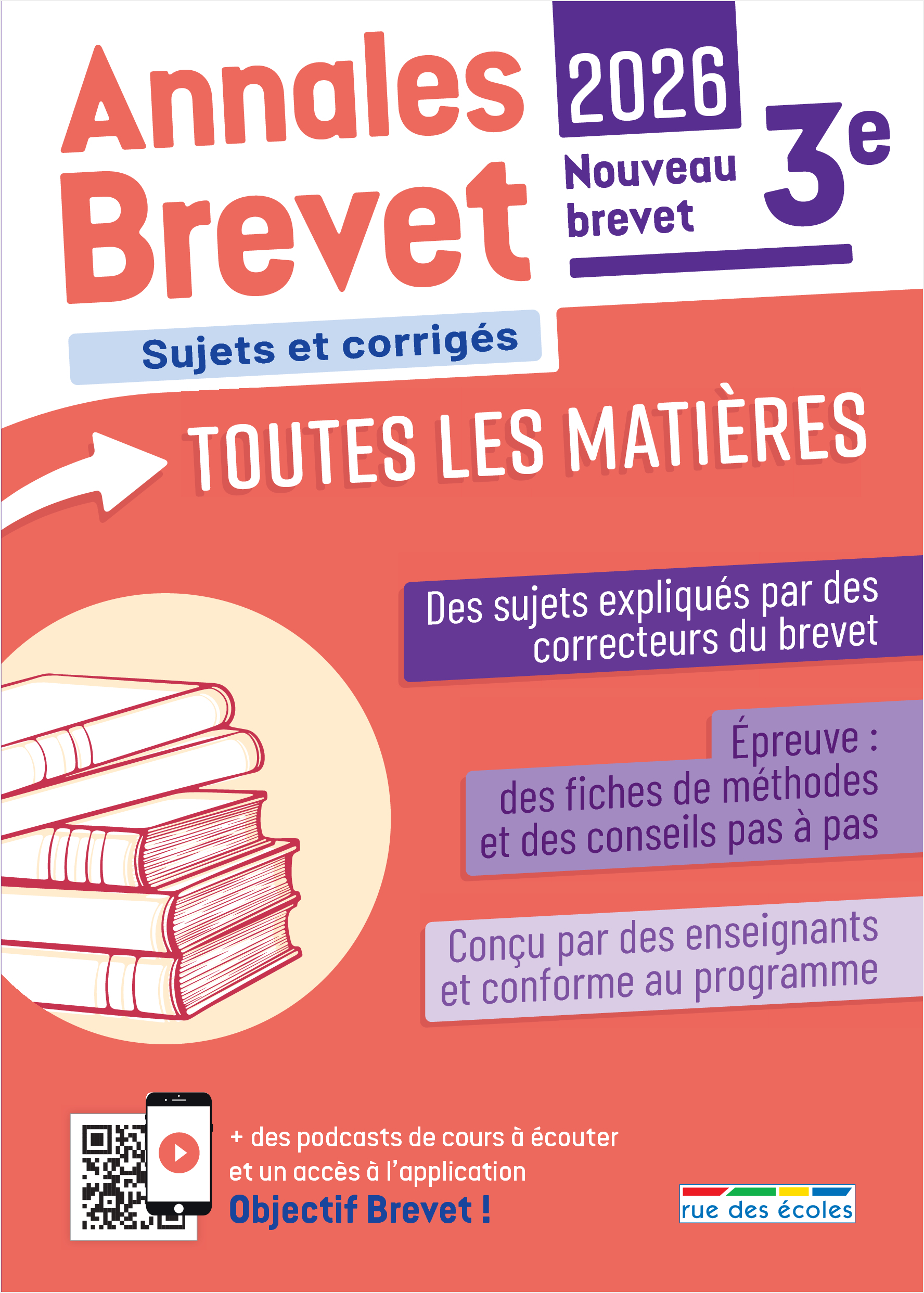 Annales Brevet - Toutes les matières - 3e - 2026 -  Collectif - RUE DES ECOLES