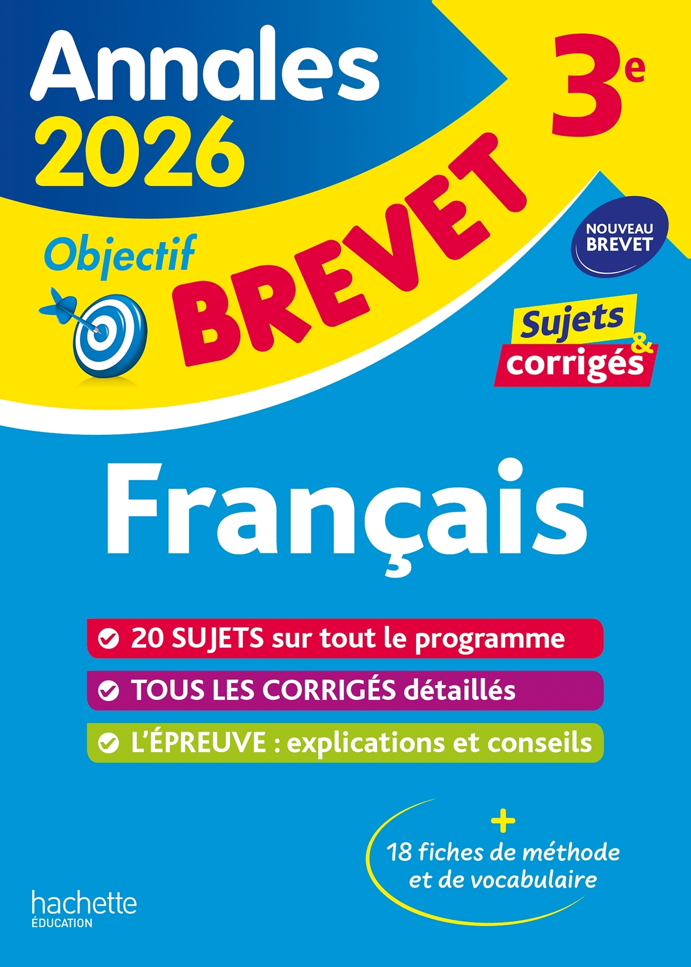 Annales Brevet 2026 - Français 3e - sujets et corrigés - Brigitte Réauté, Michèle Laskar - HACHETTE EDUC