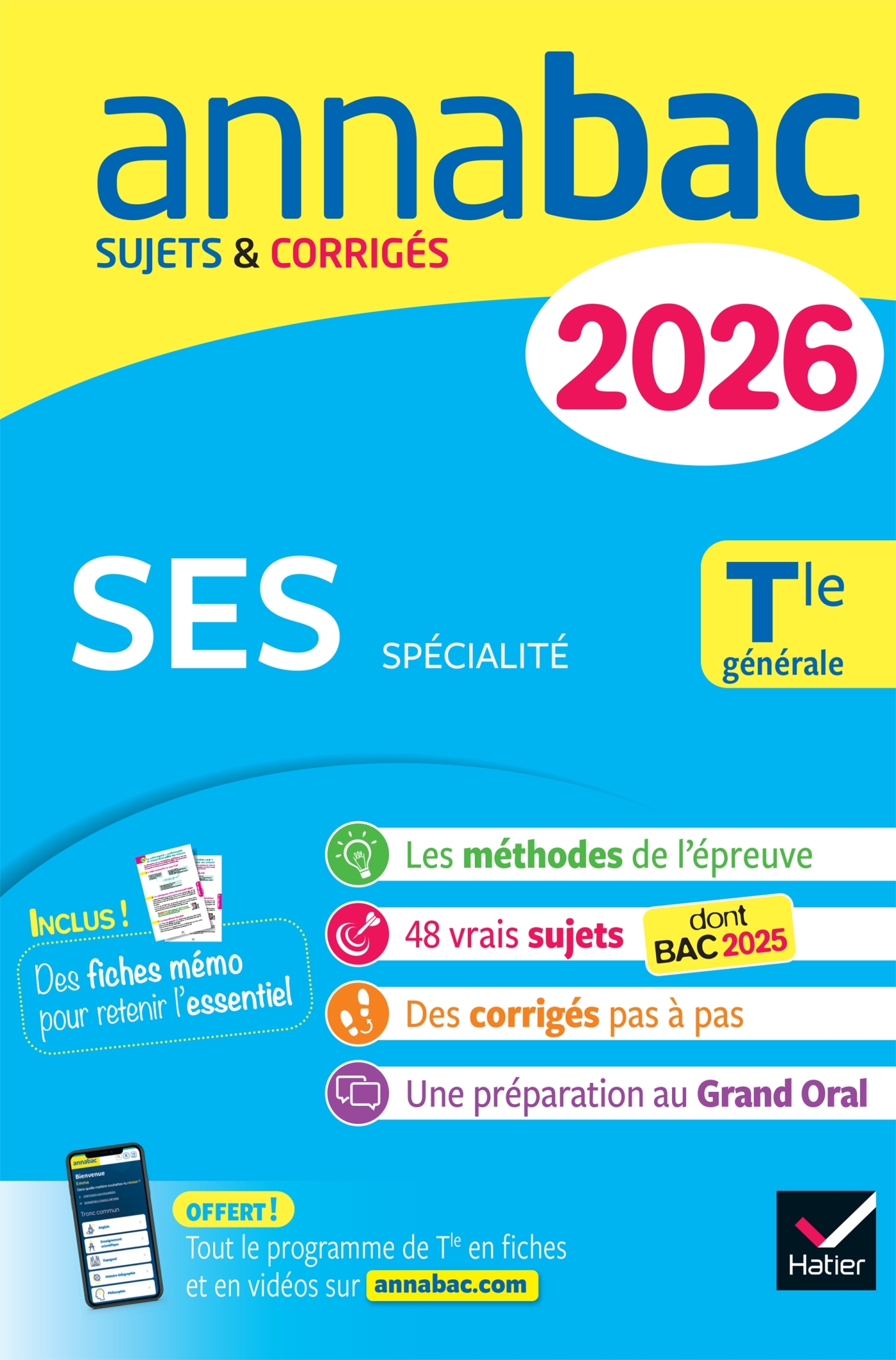 Annales du bac 2026 - Annabac SES Tle générale (spécialité) - Thomas Dautais, Cécile Gauron, Sophie Jeandin, Denis Martin, Franck Rimbert - HATIER