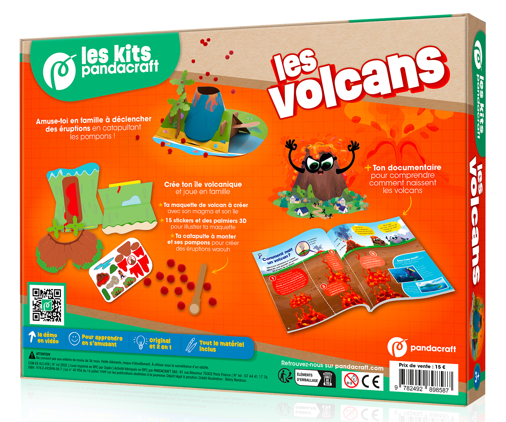 Les volcans - Kit Pandacraft dès 3 ans -  - PANDACRAFT