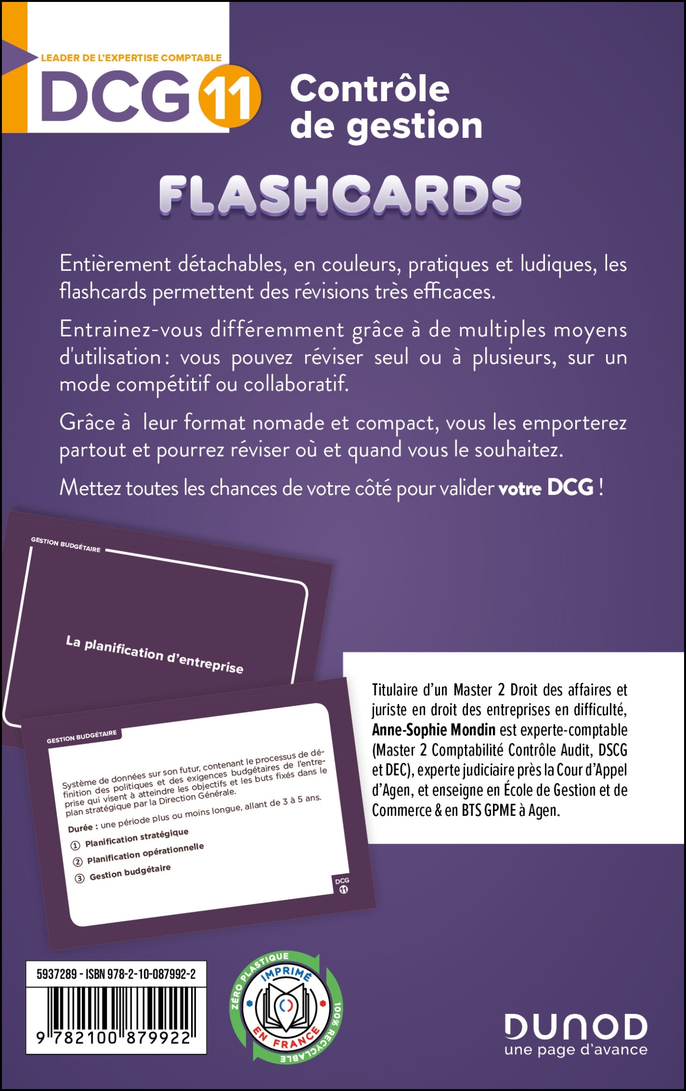 DCG 11 - Contrôle de gestion - révisez en 190 flashcards ! - Anne-Sophie Mondin - DUNOD