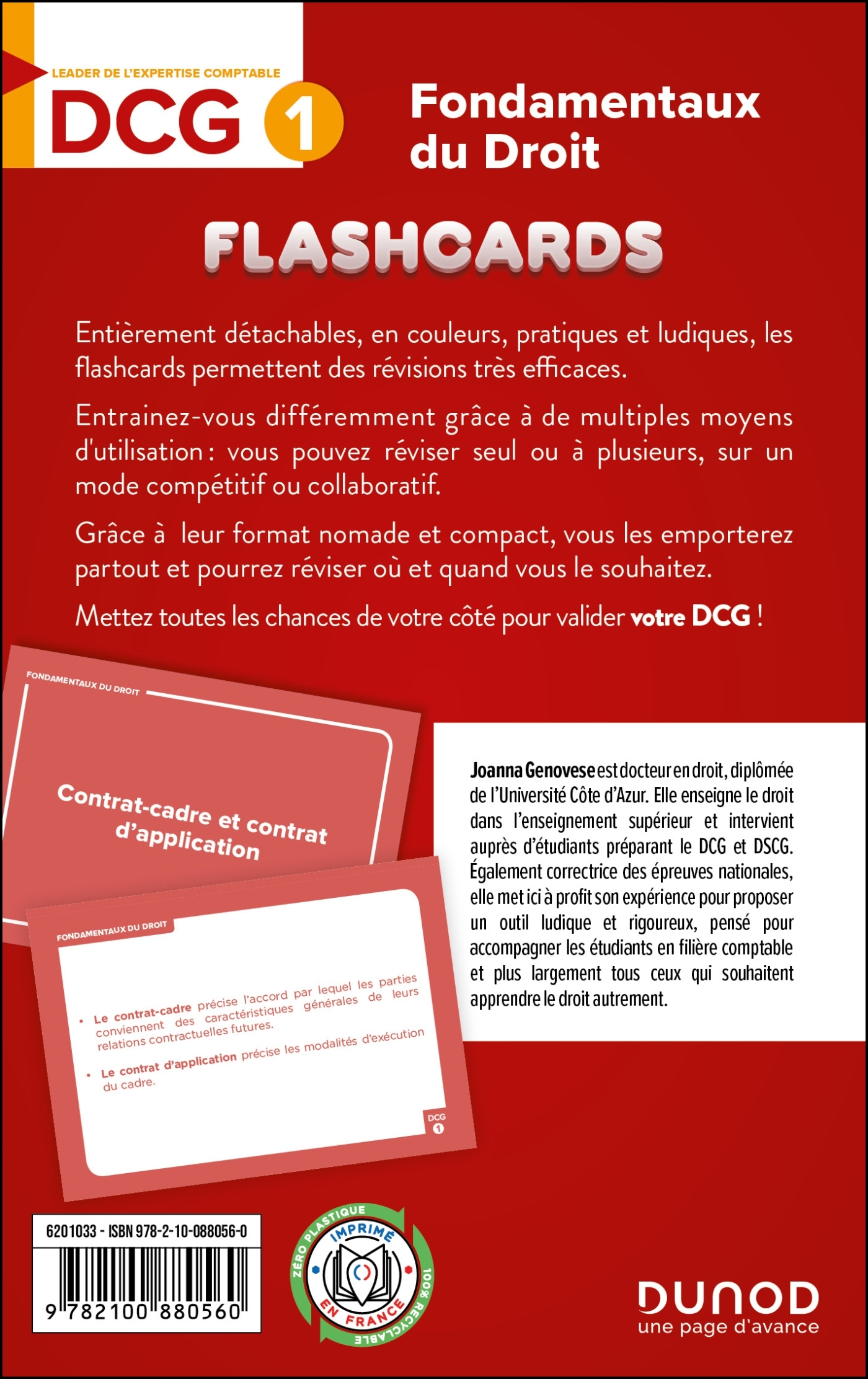 DCG 1 - Fondamentaux du droit - révisez en 190 flashcards ! - Joanna Genovese - DUNOD