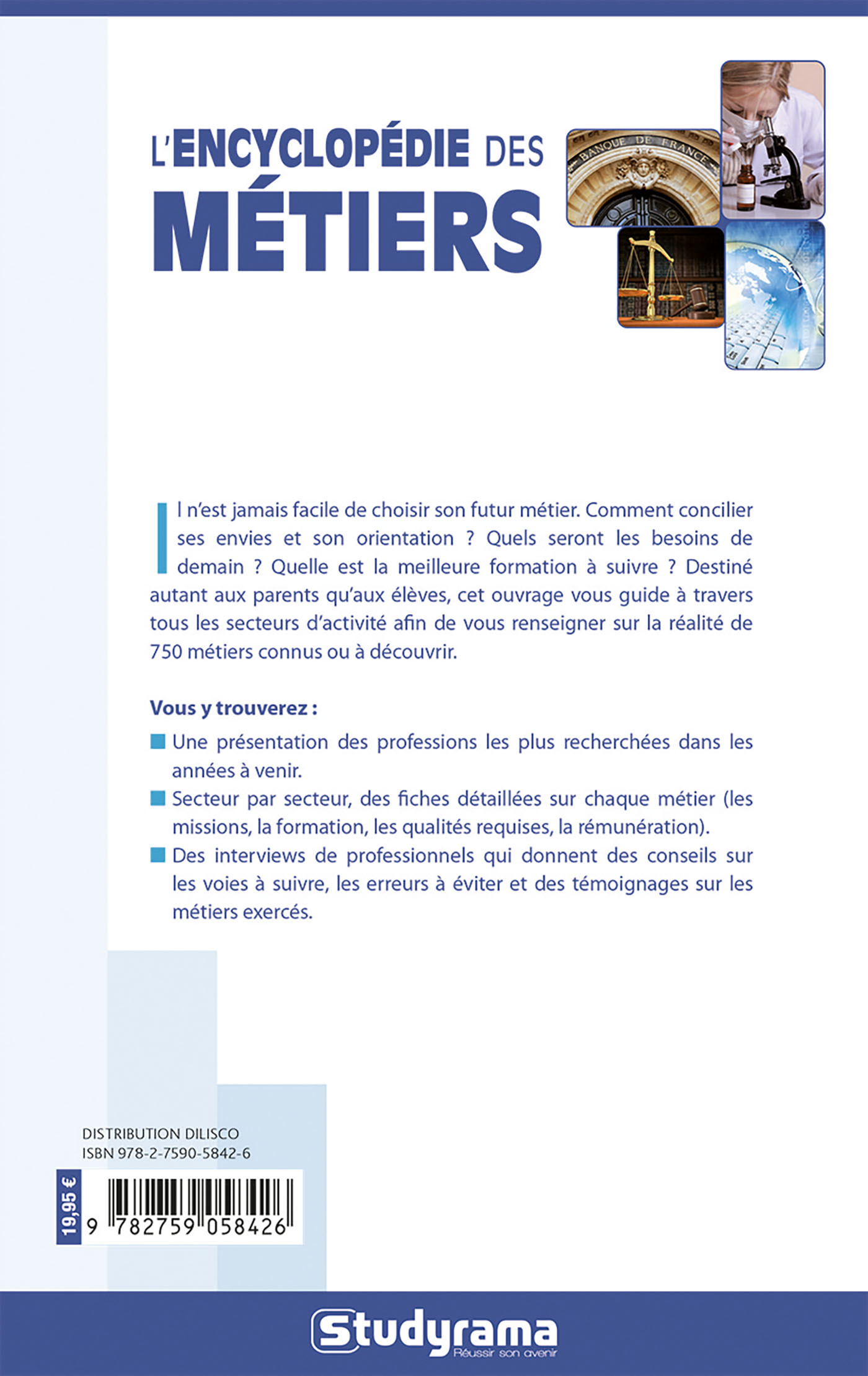 L'encyclopédie des métiers 2025-2026 -  Collectif - STUDYRAMA