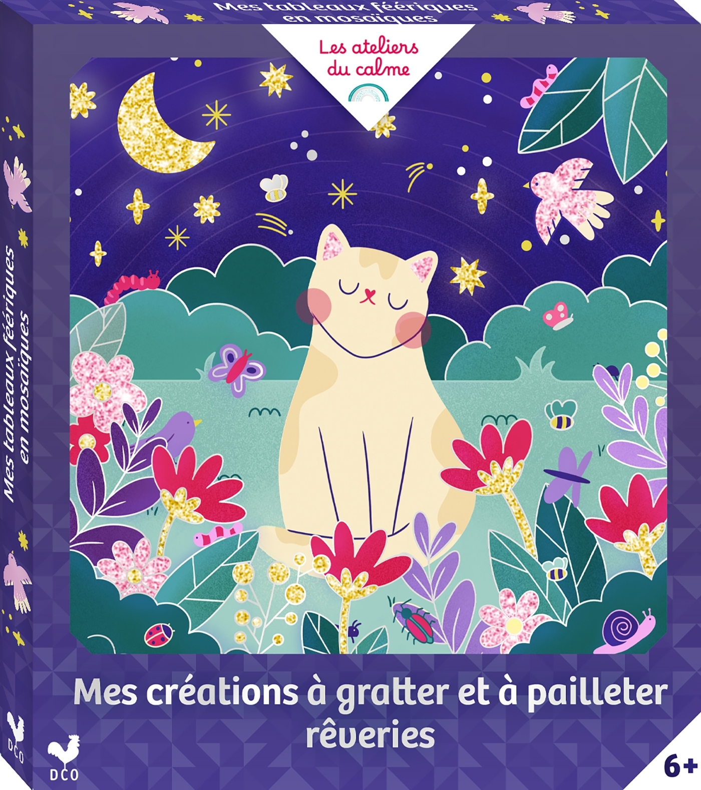 Mes créations à gratter et à pailleter Rêveries - coffret avec accessoires -  - DEUX COQS D OR