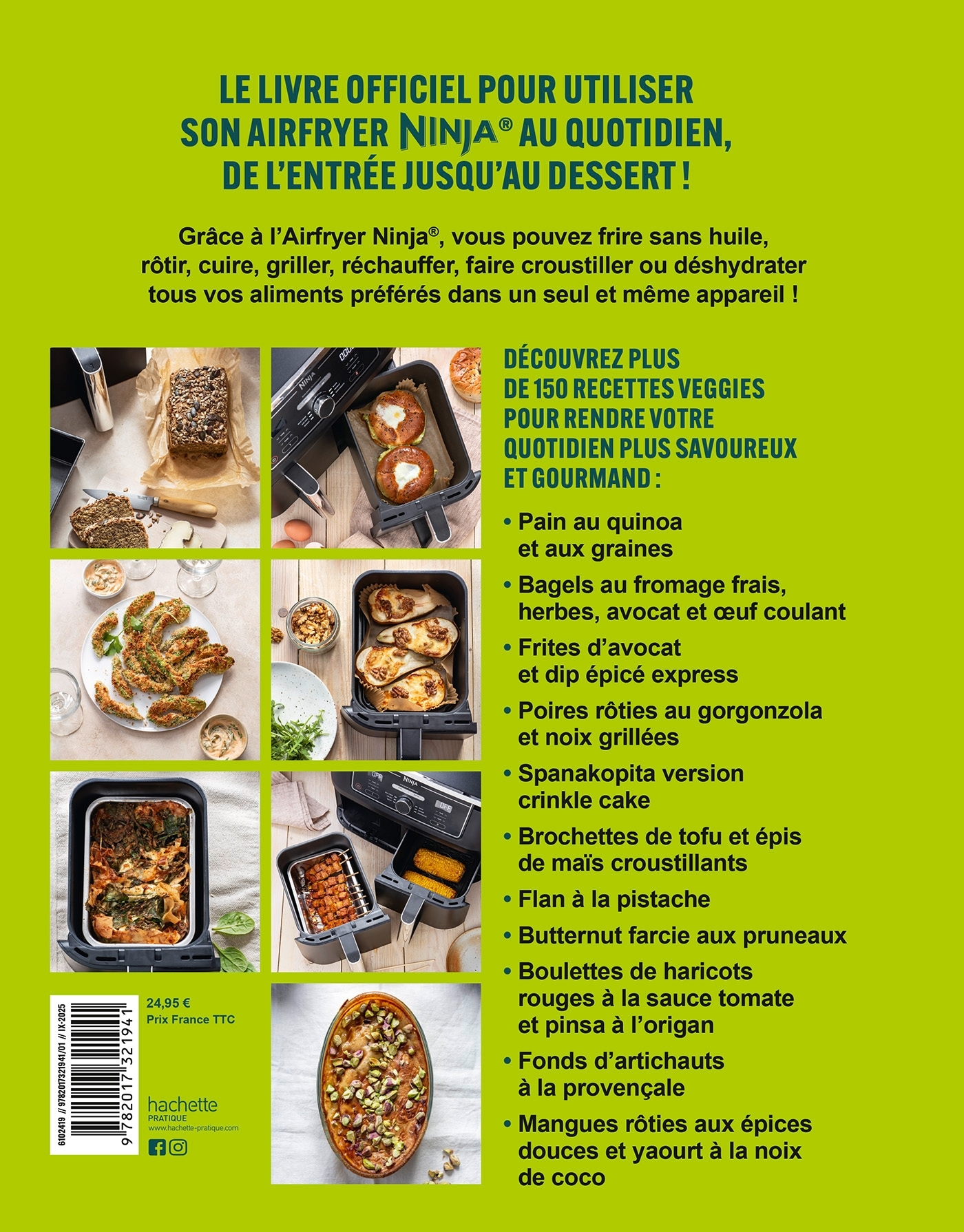 Ninja - On peut tout faire à l'Airfryer Recettes veggies - Stéphanie De Turckheim - HACHETTE PRAT