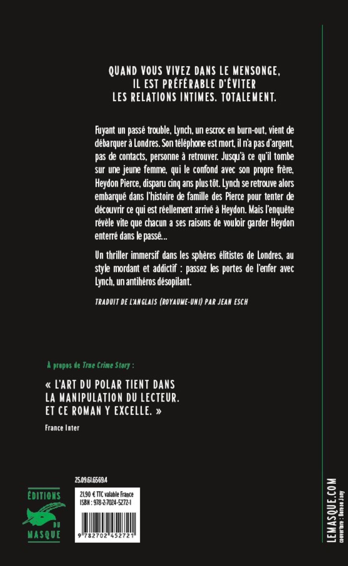 Le syndrome de l'imposteur - Joseph Knox - ED DU MASQUE