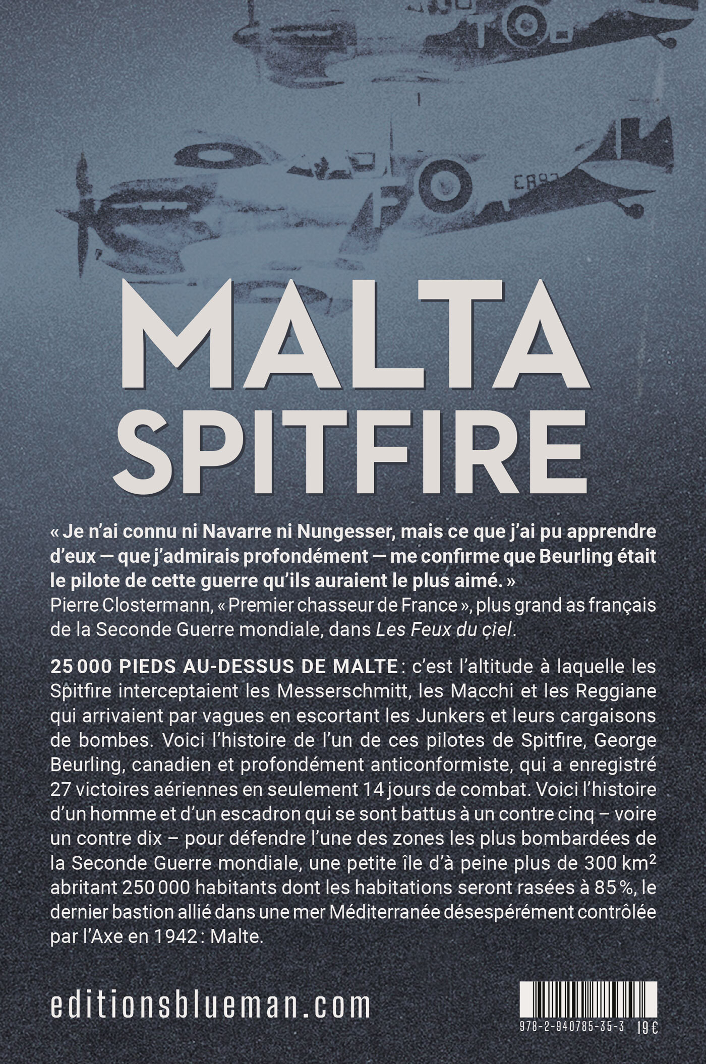 Malta Spitfire - George Beurling, Iza Bazin - BLUEMAN