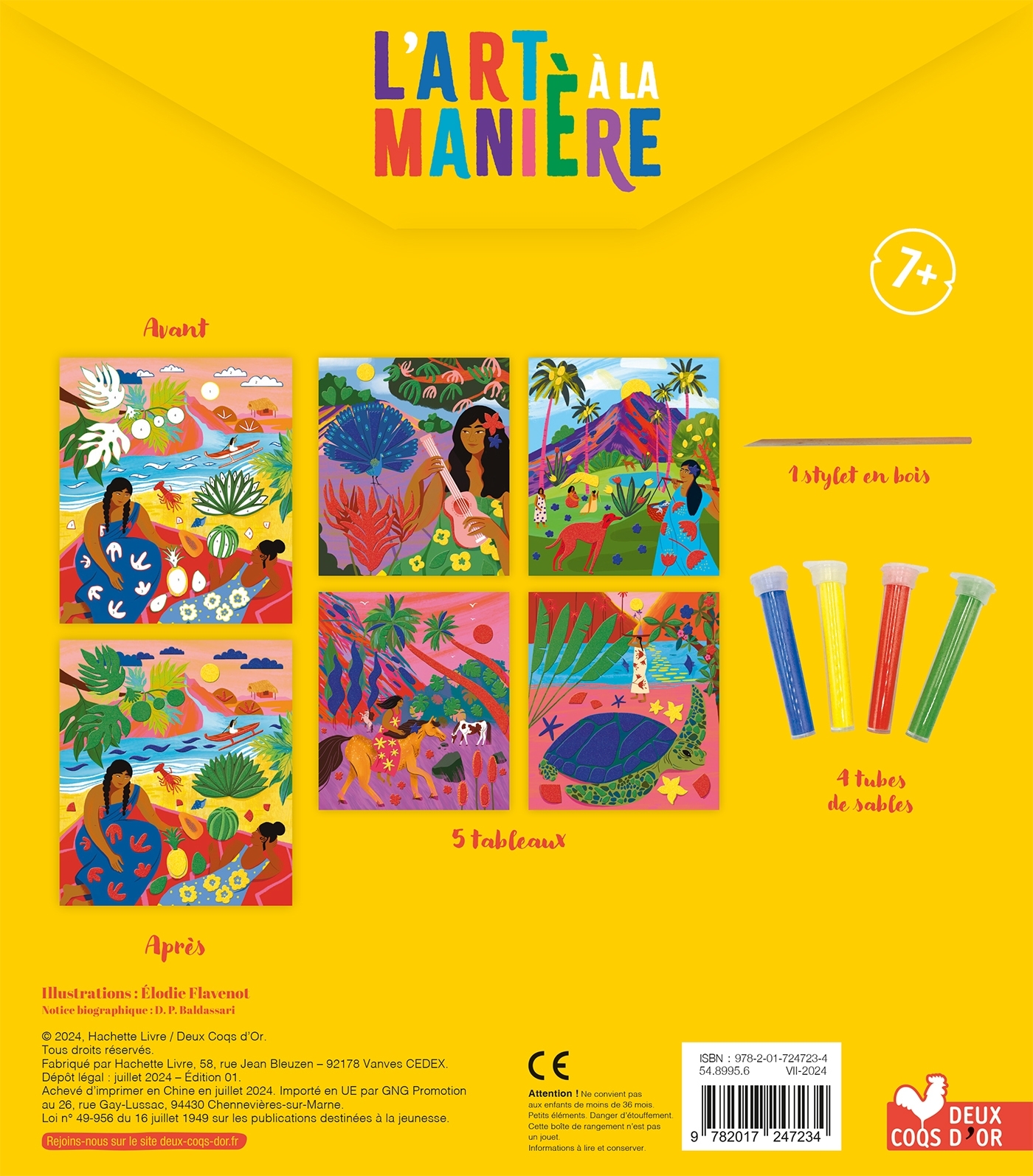 L'art à la manière Paul Gauguin - sables - boîte avec accessoires - FLAVENOT ELODIE - DEUX COQS D OR