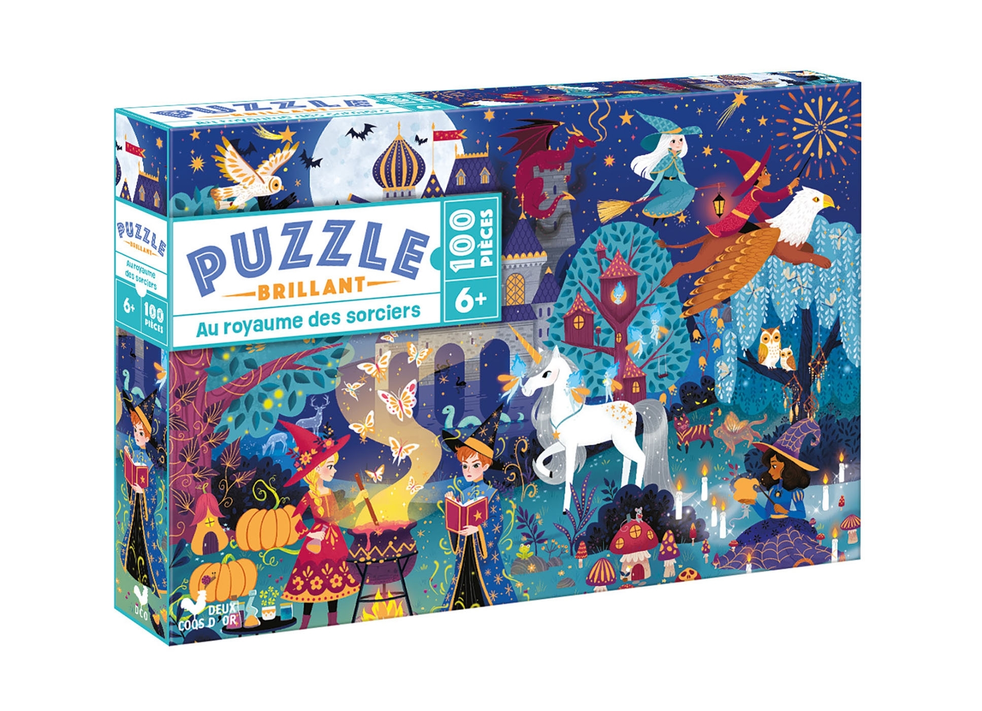 Puzzle brillant Au royaume des sorciers - 100 pièces -  - DEUX COQS D OR