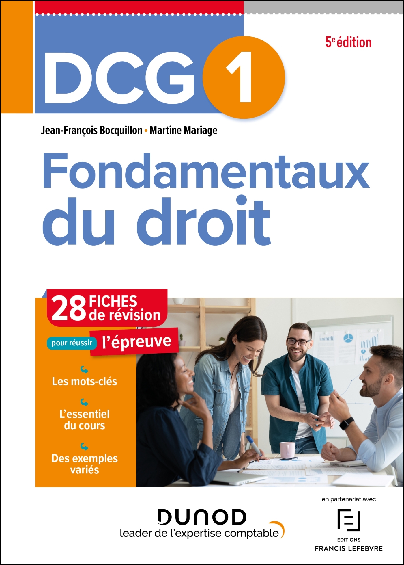 DCG 1 - Fondamentaux du droit - Fiches - 5e éd. - Jean-François Bocquillon, Martine Mariage - DUNOD