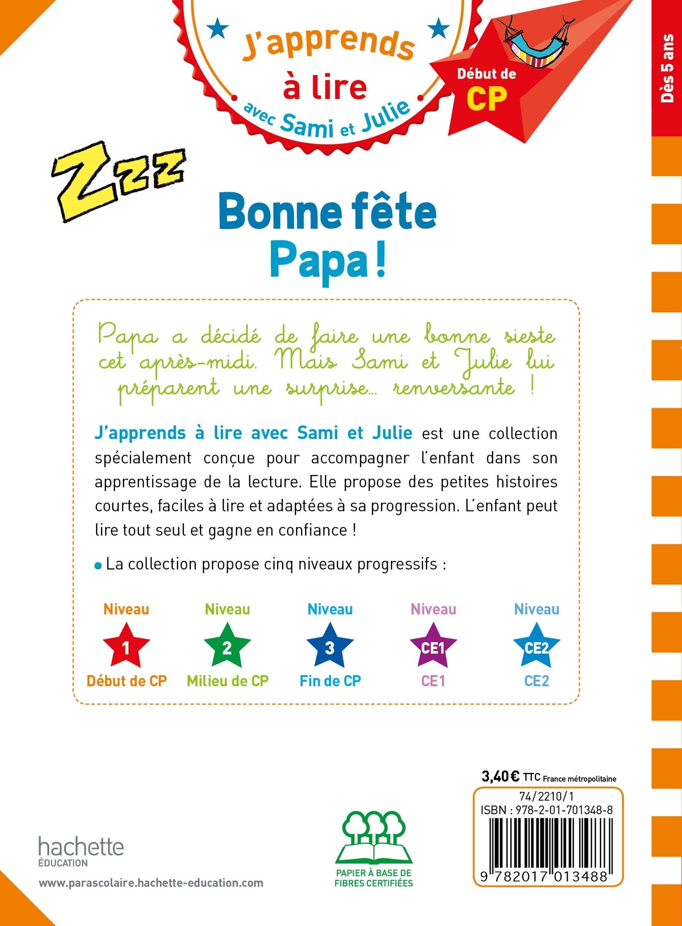 Sami et Julie CP Niveau 1 Bonne fête Papa - Emmanuelle Massonaud - HACHETTE EDUC