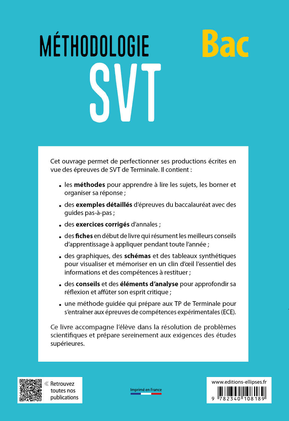 Méthodologie SVT Terminale - Joffrey Pruvost-Vandestock - ELLIPSES