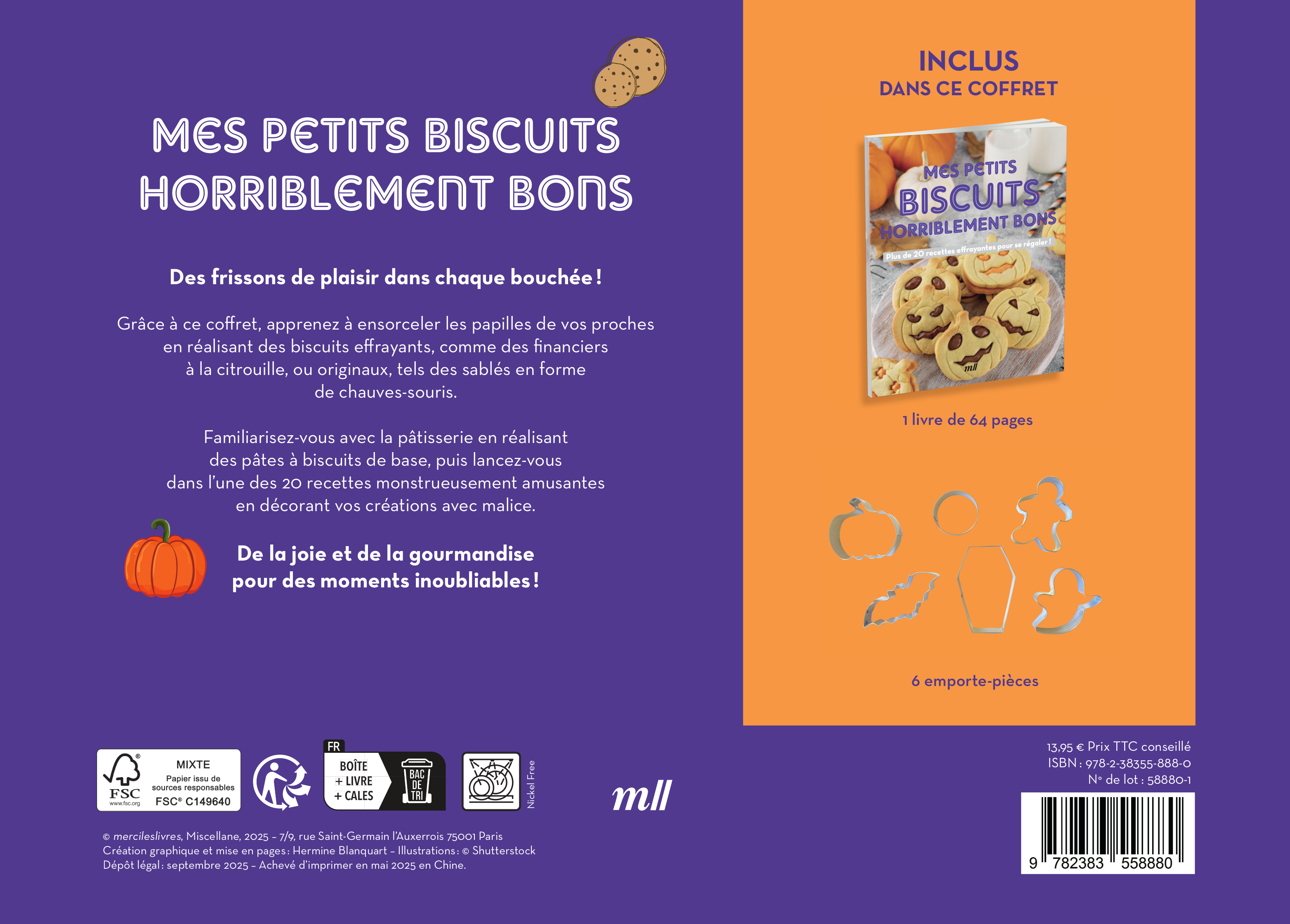 Coffret - Mes petits biscuits horriblement bons -  Collectif - MERCILESLIVRES