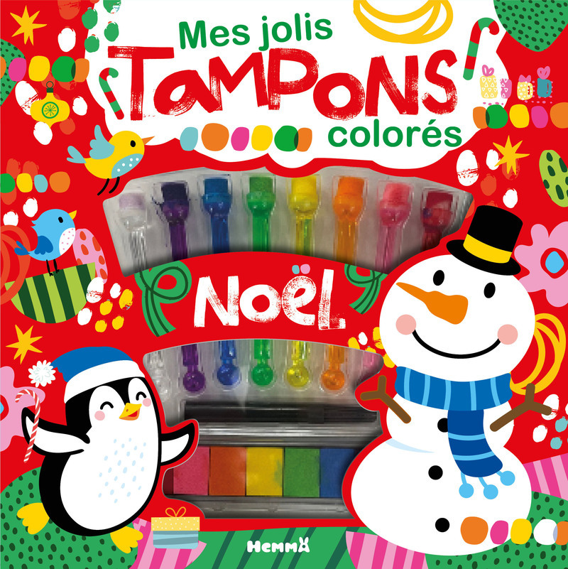 Mes jolis tampons colorés - Noël (Pingouin et Bonhomme de neige) -  Collectif - HEMMA
