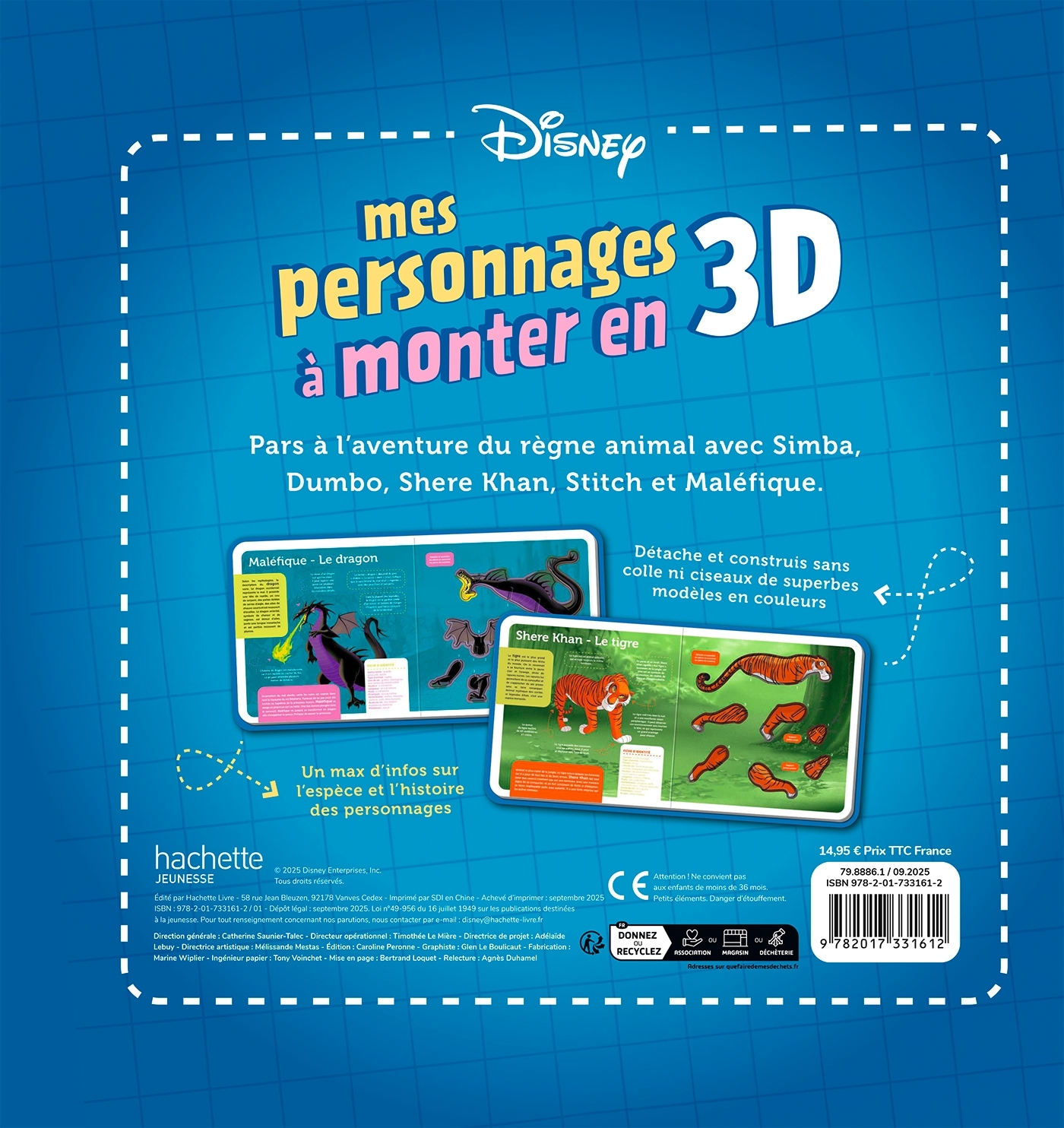 DISNEY - Grand Livre Puzzle - Mes personnages 3D à monter -  - DISNEY HACHETTE