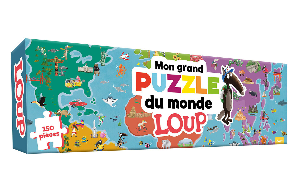 Mon grand puzzle du monde loup - Orianne LALLEMAND - AUZOU