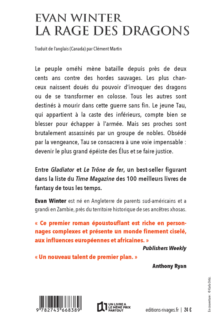 La rage des dragons - Evan Winter - RIVAGES