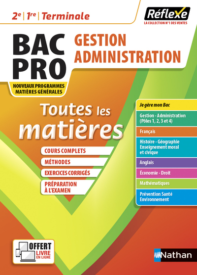 Toutes les matières BPRO GA - Réflexe N°12 2021 - Pascal Besson, Stéphane Boulet, Louise Cauchard, Martine Deconinck, Sophie Delauney, Christophe Desaintghislain, Emilie Lina, Marie-Line Périllat-Mercerot, Marie-Cécile Sénéchal, Annie Zwang - NATHAN