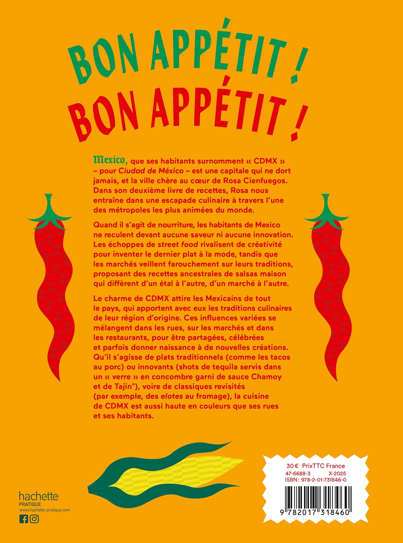 CDMX - Découvrez la cuisine de Mexico -  Rosa Cienfuegos - HACHETTE PRAT