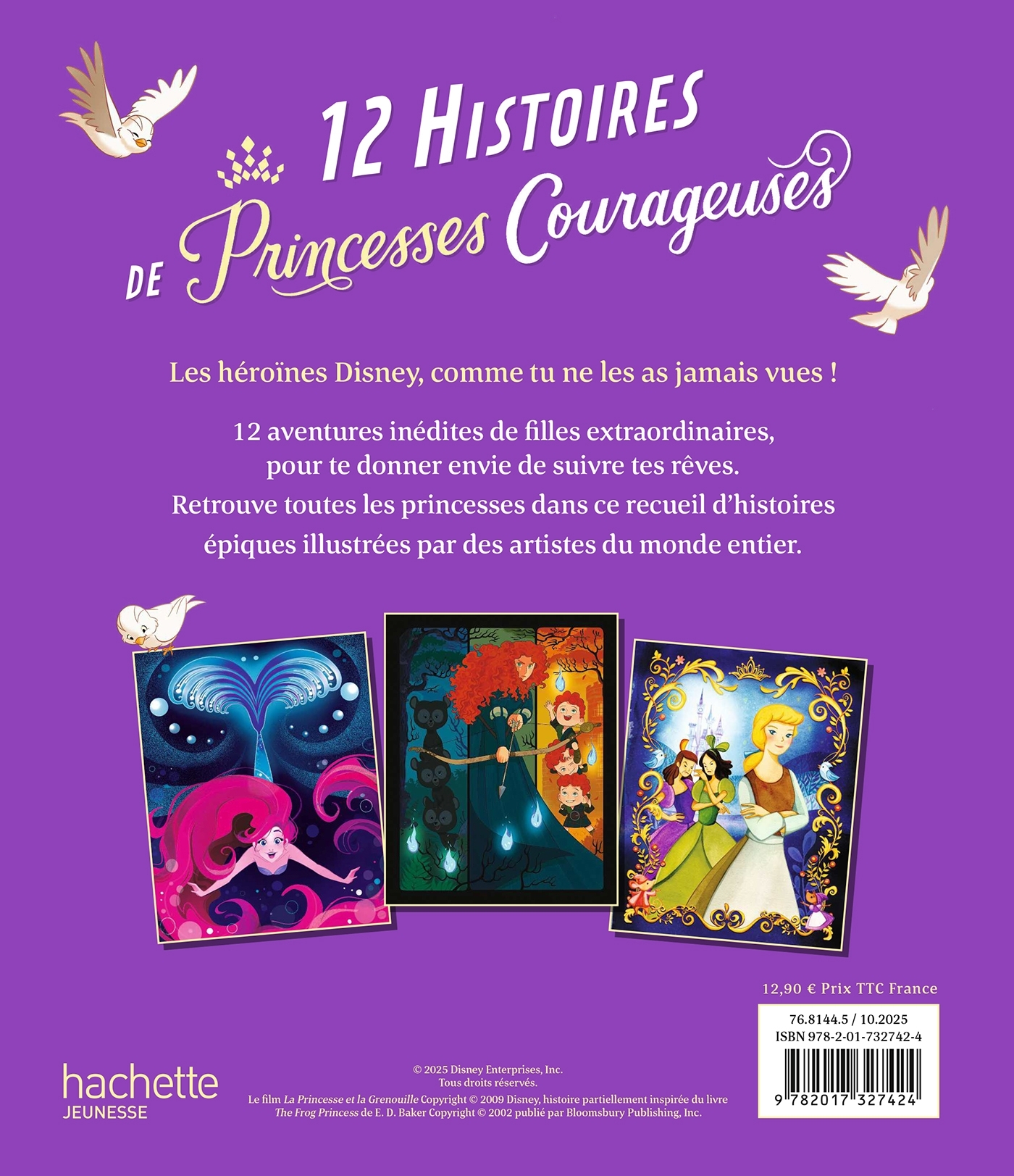 DISNEY PRINCESSES - 12 histoires de princesses courageuses -  - DISNEY HACHETTE