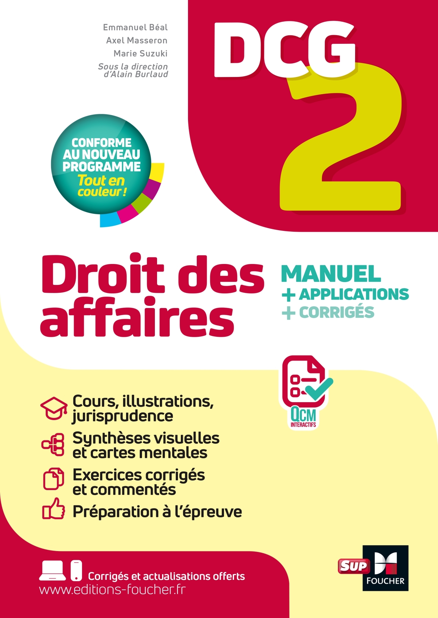 DCG 2 - Droit des affaires - Manuel et applications 2025-2026 - Marie Suzuki-Caumartin, Caroline Trevisan, Emmanuel Beal, Alain Burlaud, Axel Masseron - FOUCHER