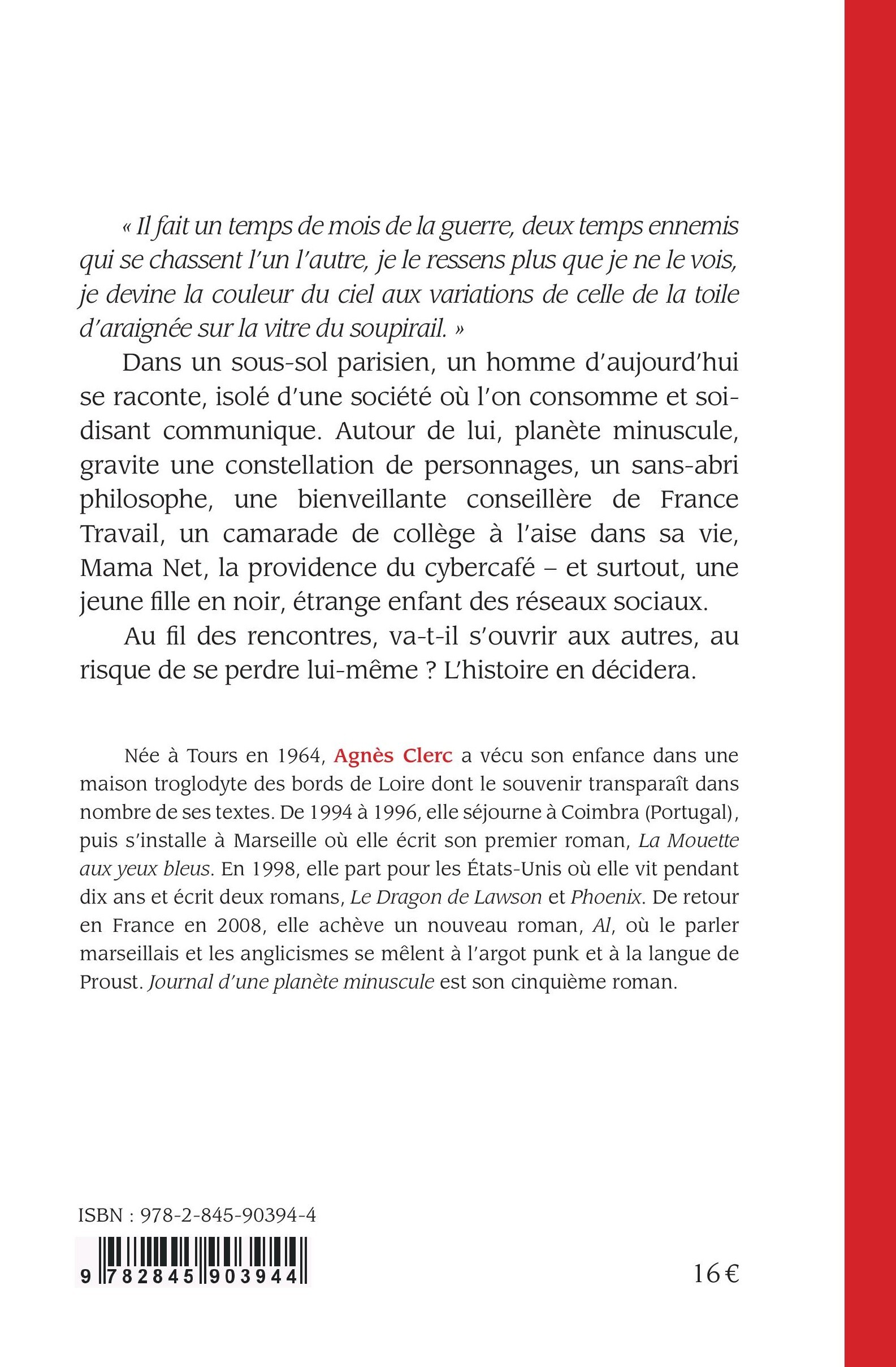 Journal d'une planète minuscule -  Clerc agnes, Agnès Clerc, René de Ceccatty, Rene De Ceccatty - ARFUYEN