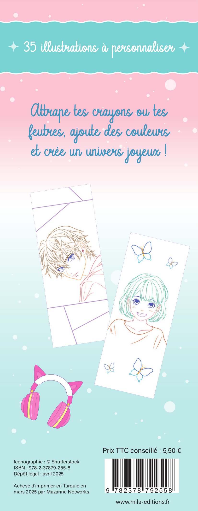 Univers mangas - Mes petites cartes à colorier -  Collectif - MILA