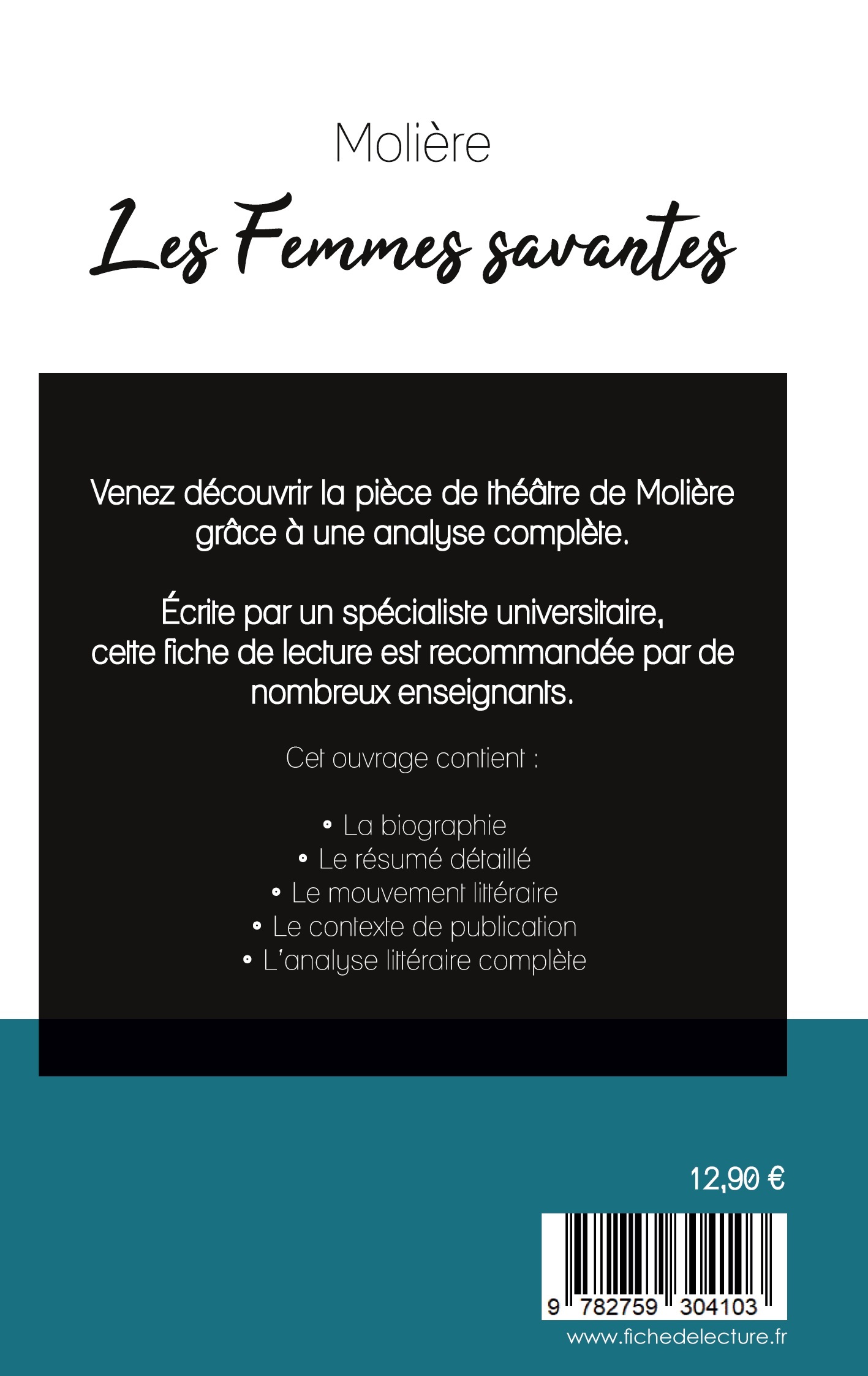 Les Femmes savantes de Molière (fiche de lecture et analyse complète de l'oeuvre) -  Molière - COMPRENDRE LITT