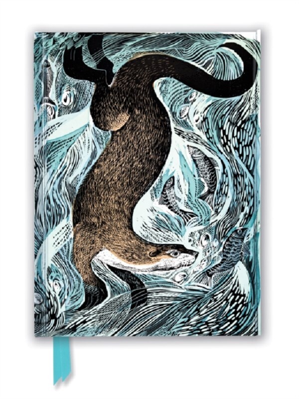 Angela Harding: Fishing Otter (Foiled Journal) -  Collectif,   - FLAME TREE