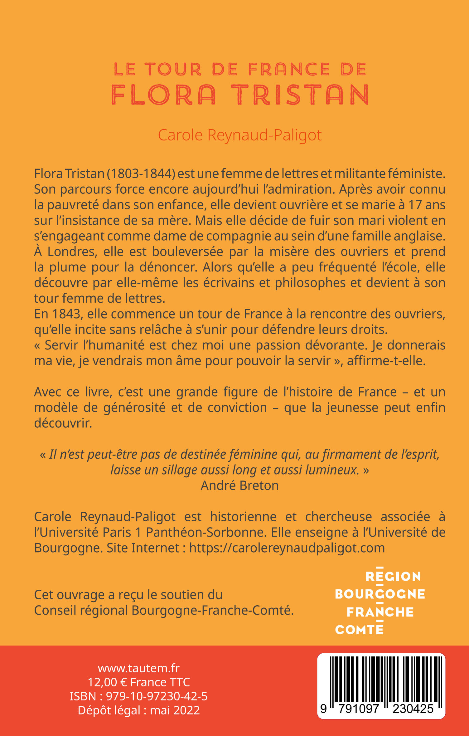 Le Tour de France de Flora Tristan - Carole Reynaud-Paligot, Priscille Mahieu - TAUTEM