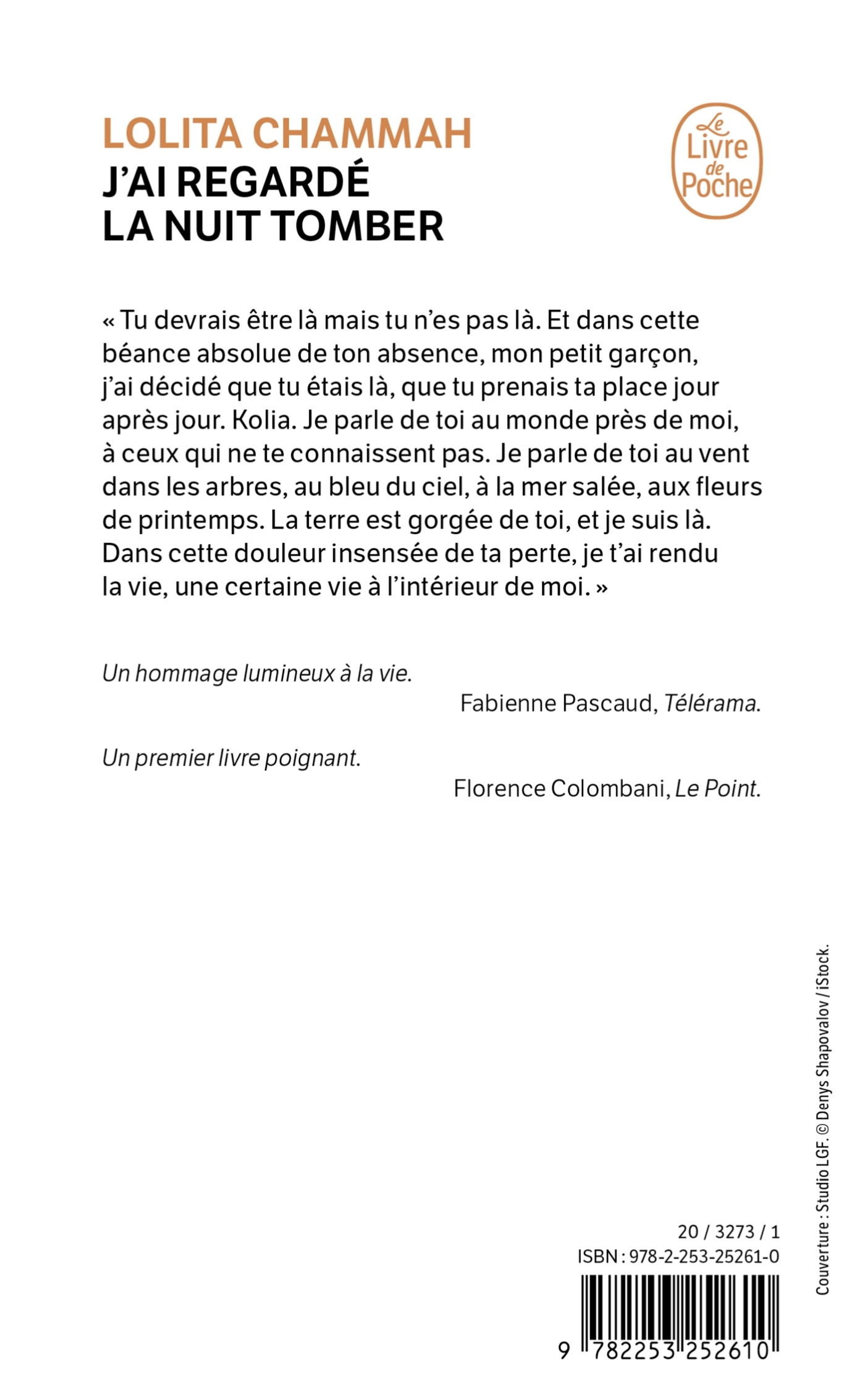 J'ai regardé la nuit tomber - Lolita Chammah - LGF