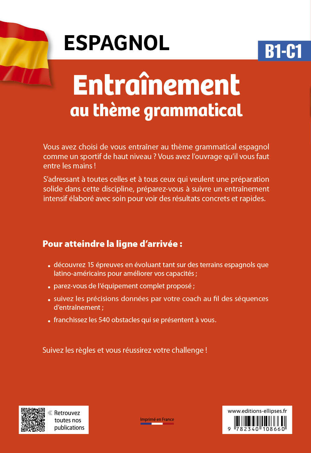 Espagnol. Entraînement au thème grammatical. - Vincent Chaleron - ELLIPSES