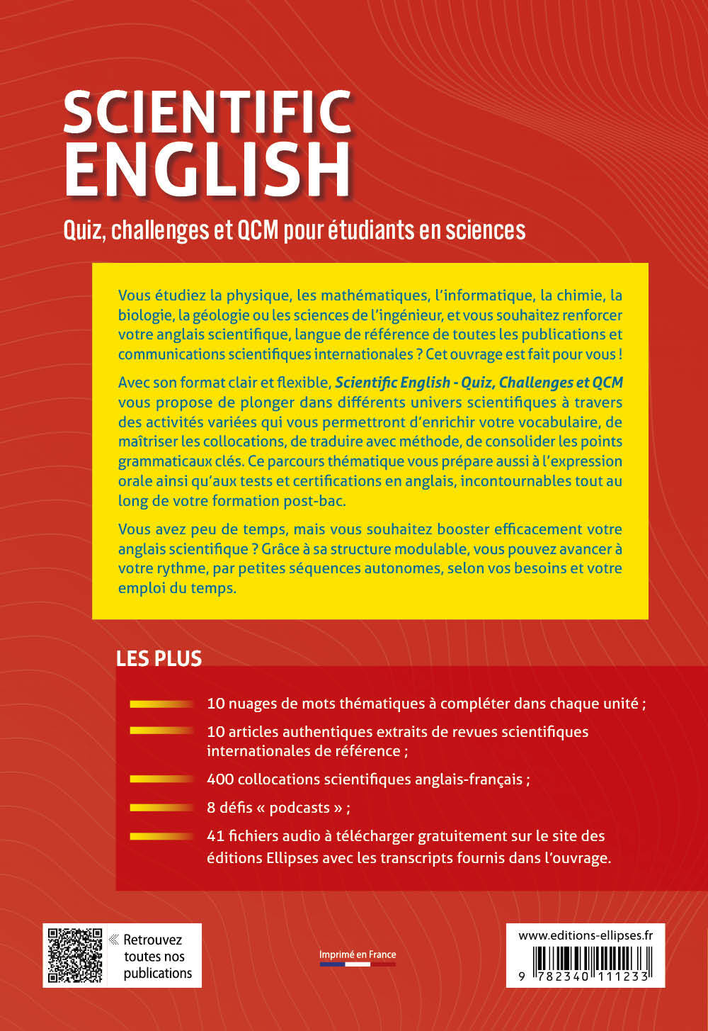 Scientific English. Quiz, challenges et QCM pour étudiants en sciences B2-C1 - Karine Goyer - ELLIPSES
