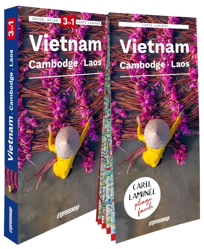 Vietnam, Cambodge, Laos (guide 3en1) -  - EXPRESSMAP