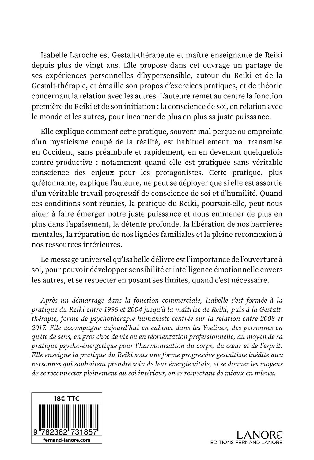 Guérir nos relations familiales - Une Gestalt-thérapeute parle du Reiki - Isabelle Laroche Dupuis - LANORE