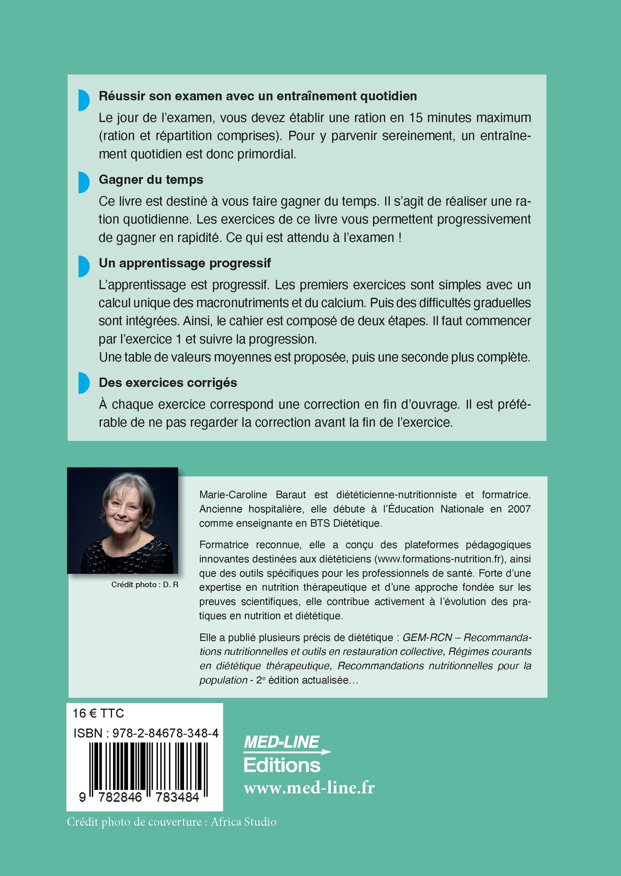 LES PRECIS DE DIETETIQUE CAHIER D'EXERCICES 4 ED - MARIS-CAROLINE BARAUT - MED LINE