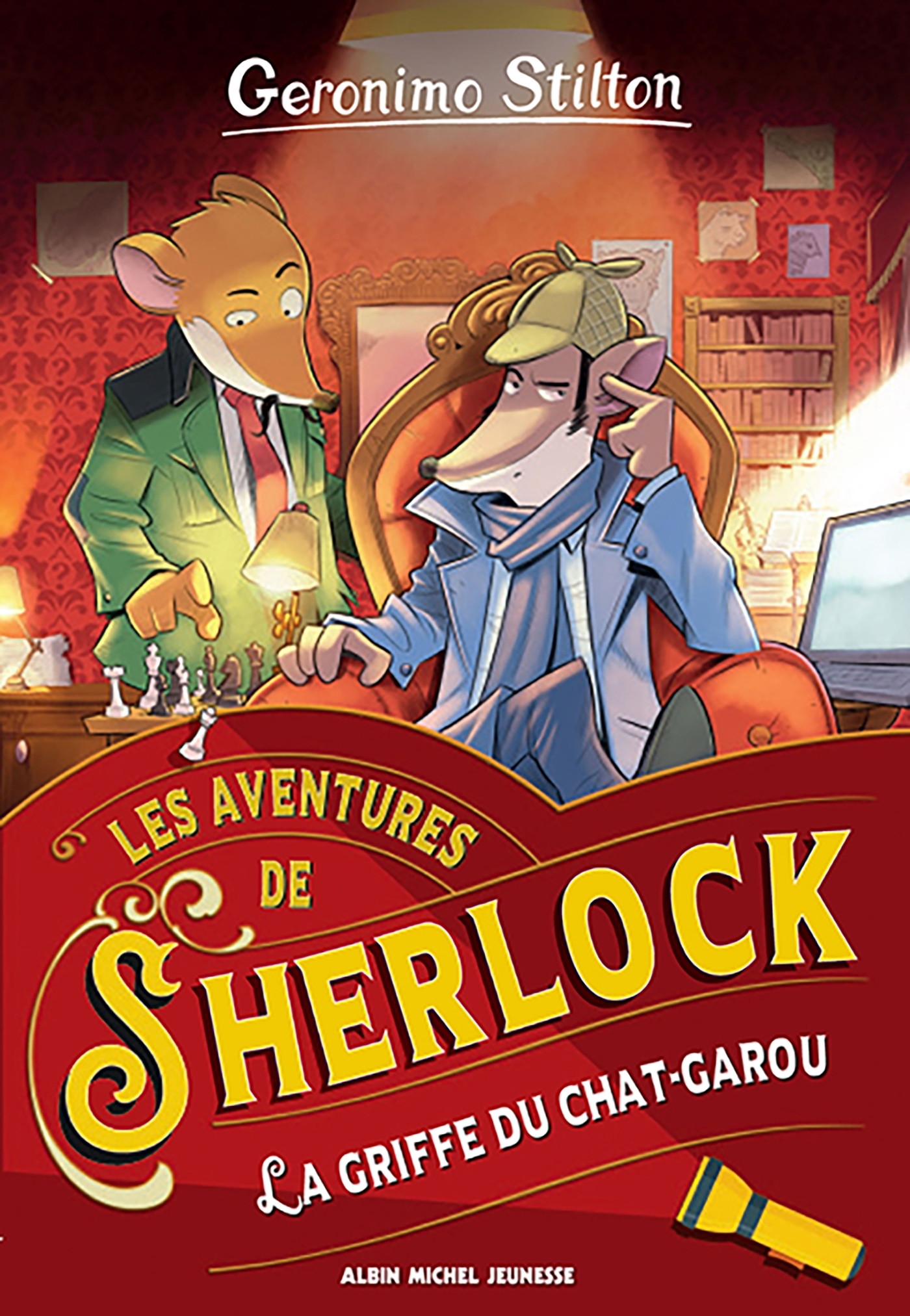 Les Aventures de Sherlock T4 La Griffe du chat-garou - Geronimo Stilton - ALBIN MICHEL