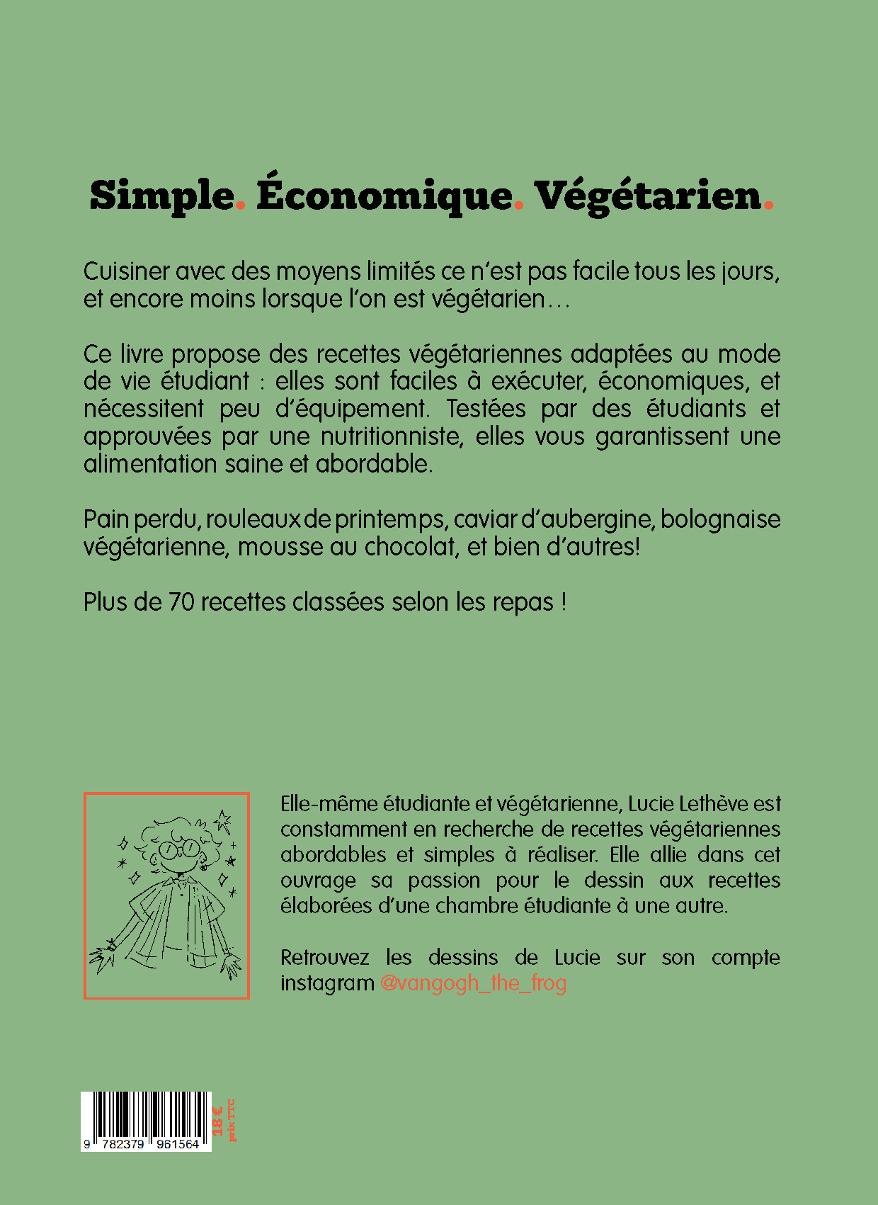 La cuisine étudiante végétarienne - Lucie Lethève - TIRAGE DE TETES