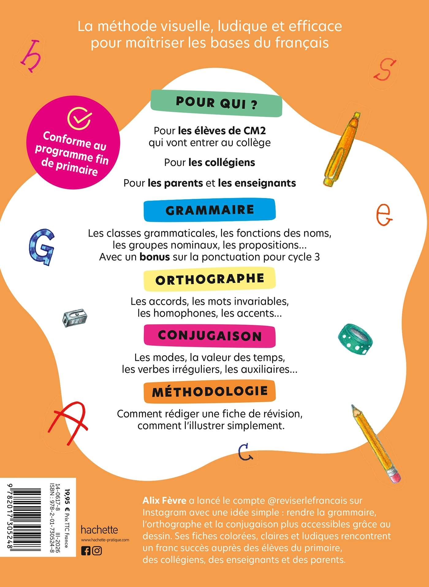 Le français en 100 fiches illustrées - Alix Fèvre - HACHETTE PRAT