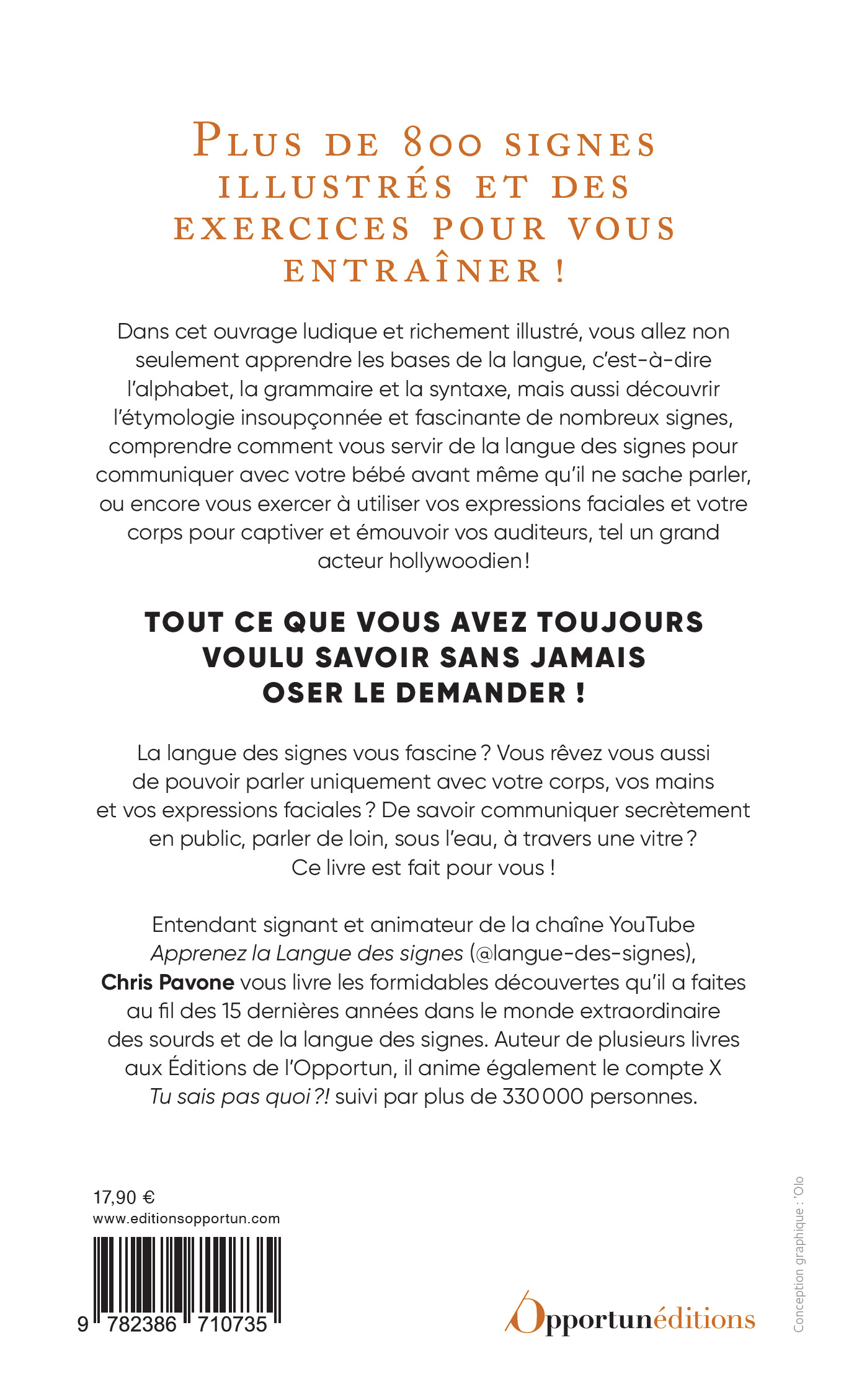 Apprenez facilement la langue des signes - Édition collector - Chris Pavone - OPPORTUN