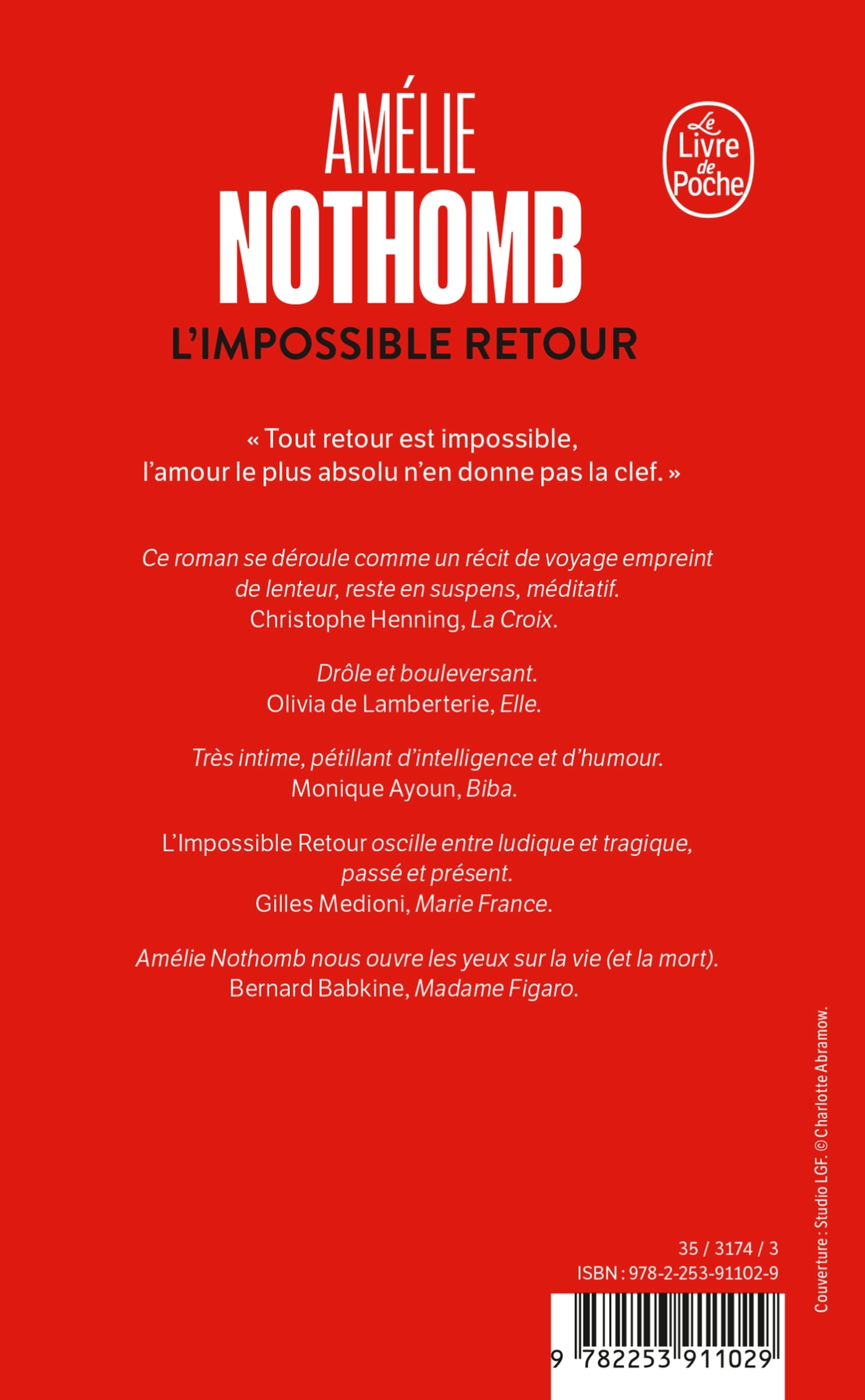 L'Impossible retour - Amélie Nothomb - LGF
